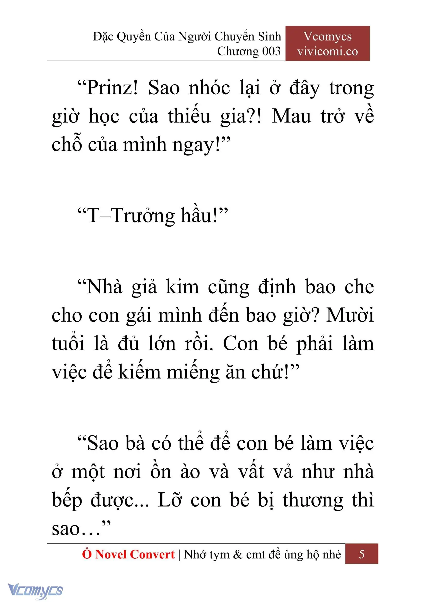 [Novel] Đặc Quyền Của Người Chuyển Sinh Chapter 3 - Trang 8