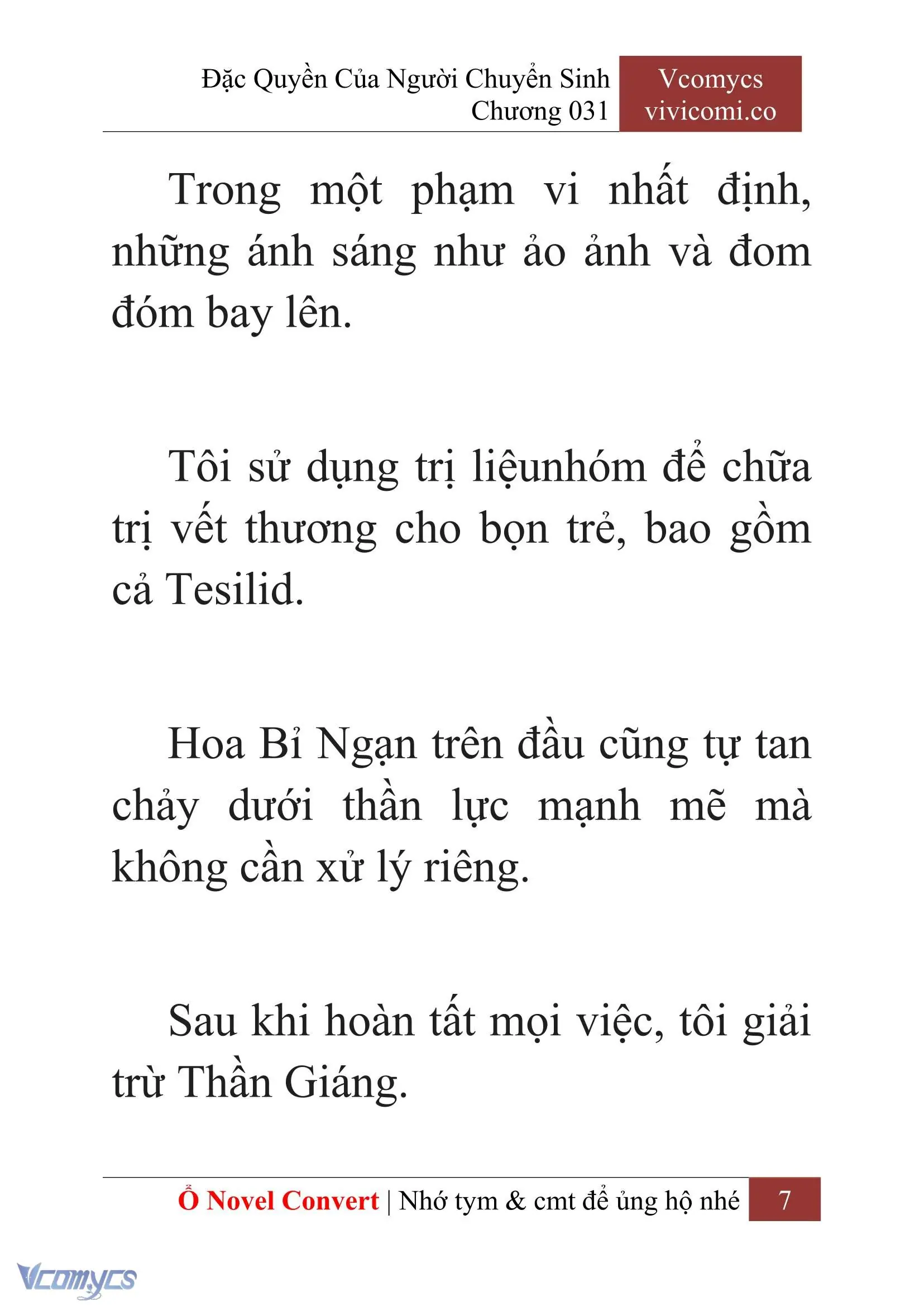 [Novel] Đặc Quyền Của Người Chuyển Sinh Chapter 31 - Trang 9