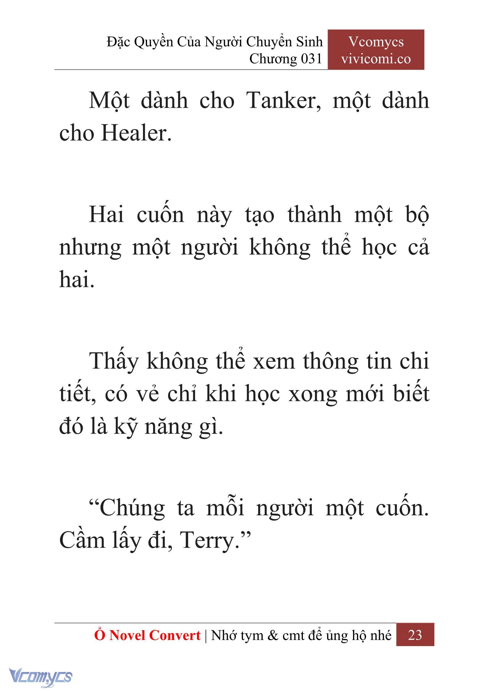 [Novel] Đặc Quyền Của Người Chuyển Sinh Chapter 31 - Trang 25