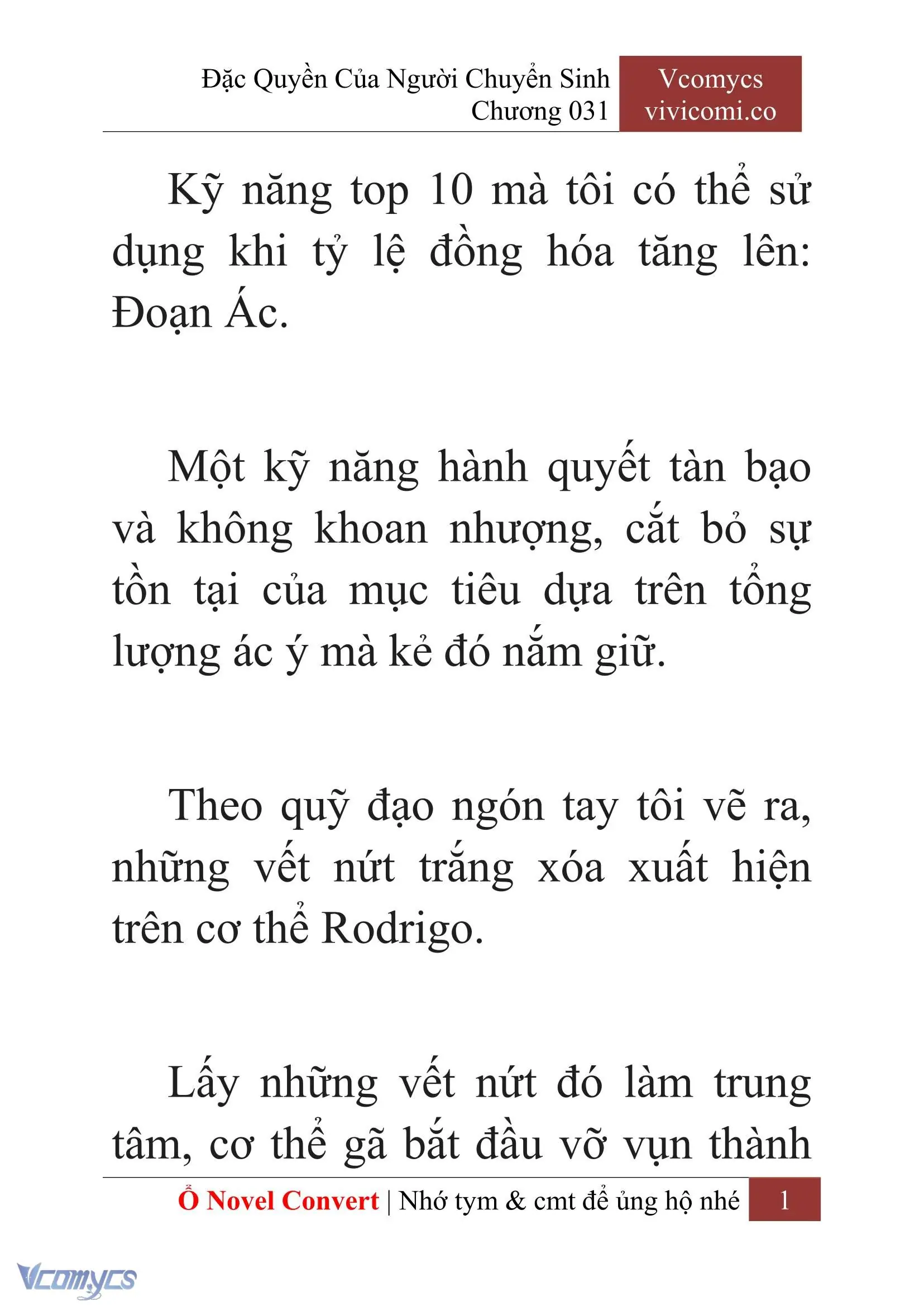 [Novel] Đặc Quyền Của Người Chuyển Sinh Chapter 31 - Trang 4