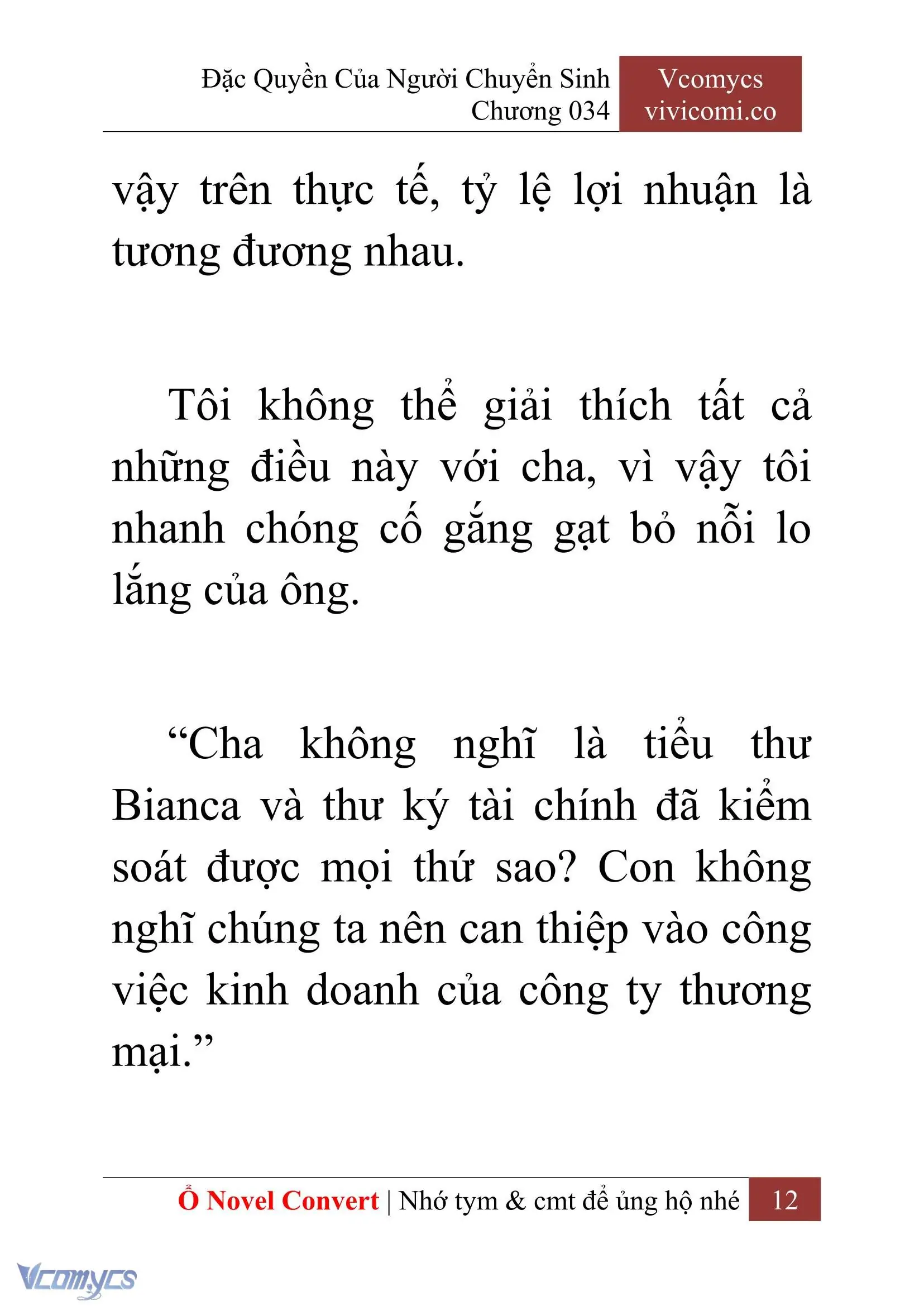 [Novel] Đặc Quyền Của Người Chuyển Sinh Chapter 34 - Trang 14