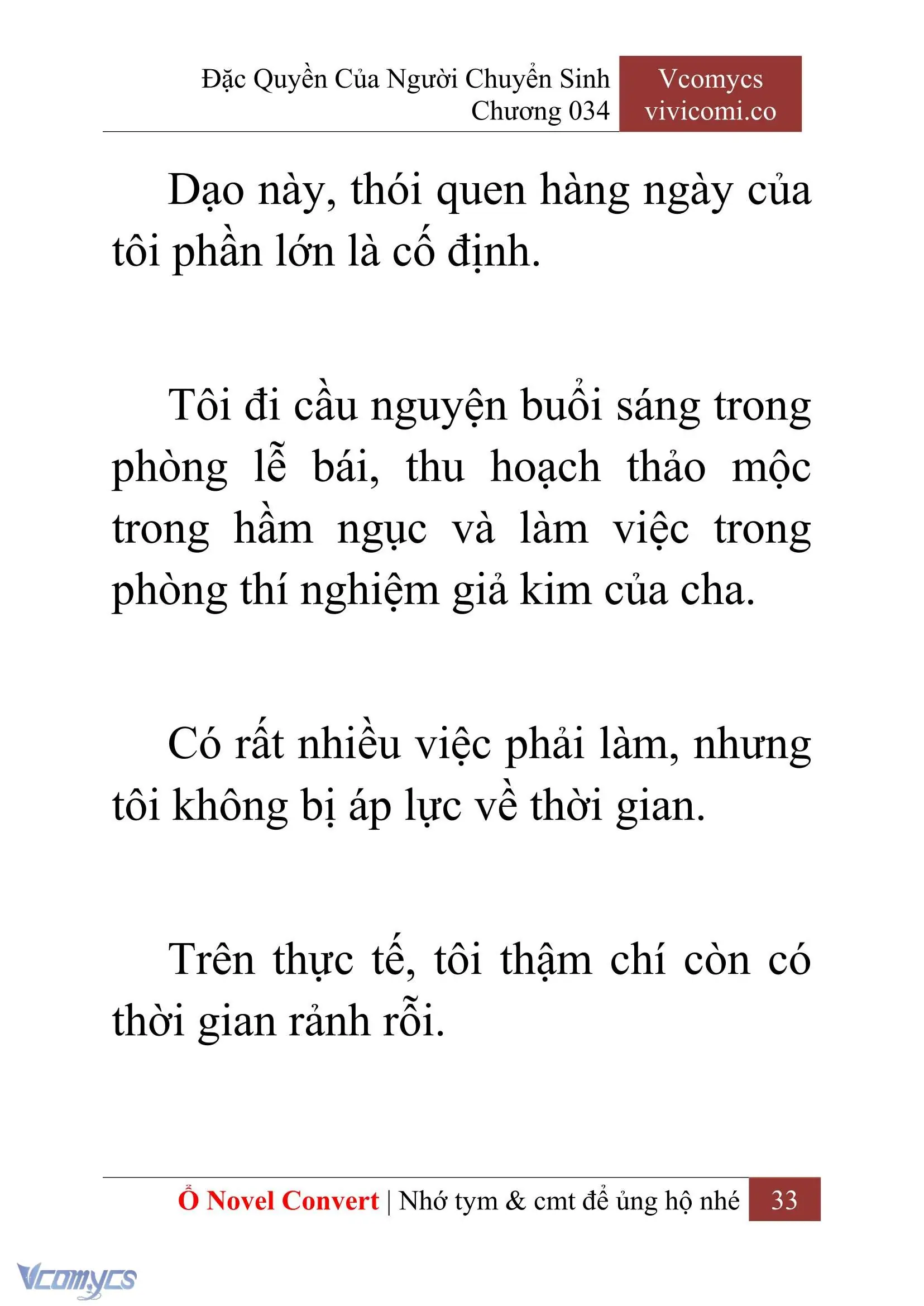 [Novel] Đặc Quyền Của Người Chuyển Sinh Chapter 34 - Trang 35