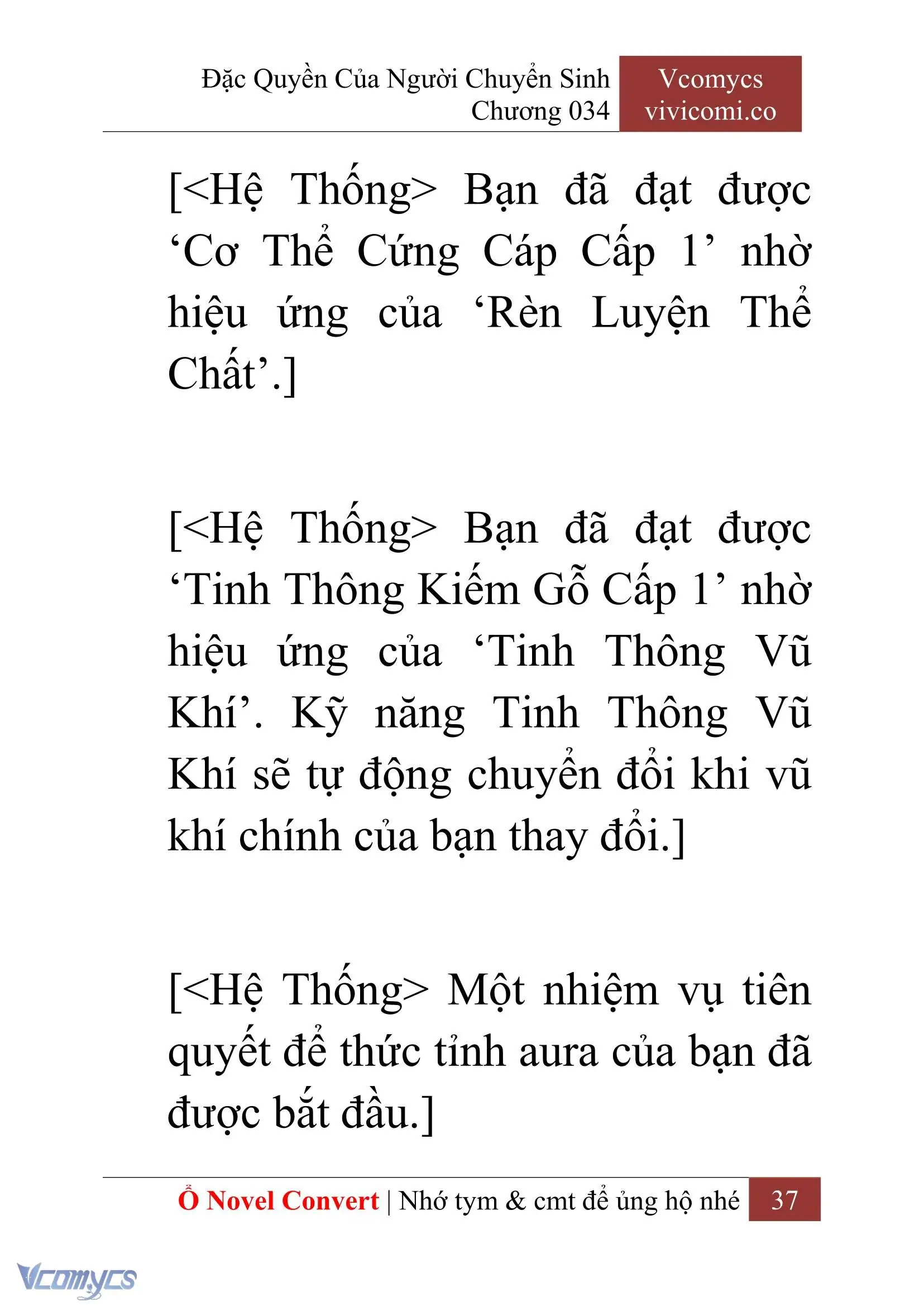 [Novel] Đặc Quyền Của Người Chuyển Sinh Chapter 34 - Trang 39