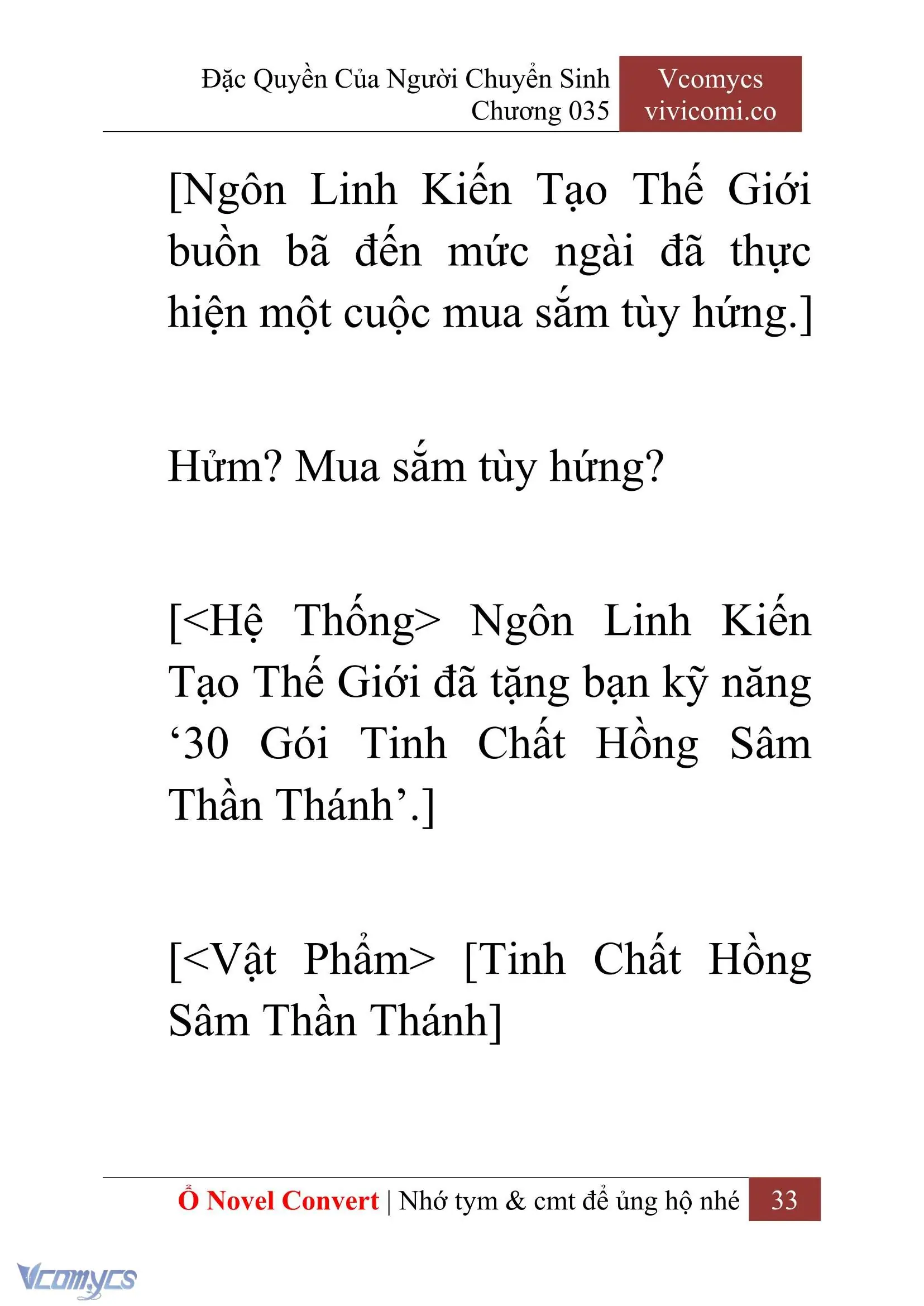 [Novel] Đặc Quyền Của Người Chuyển Sinh Chapter 35 - Trang 36