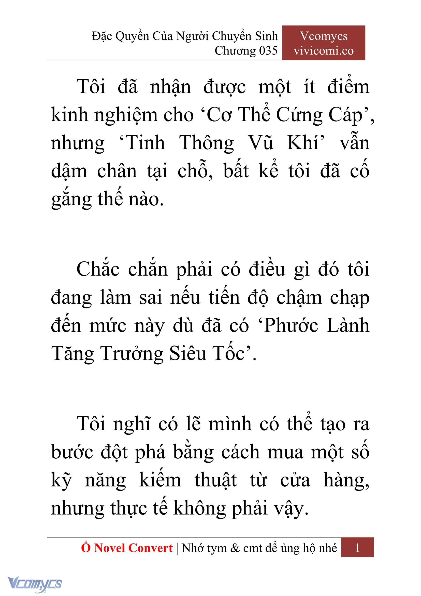 [Novel] Đặc Quyền Của Người Chuyển Sinh Chapter 35 - Trang 4