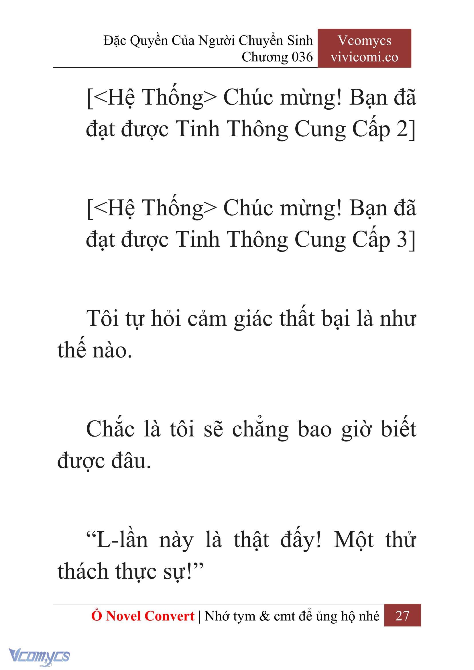 [Novel] Đặc Quyền Của Người Chuyển Sinh Chapter 36 - Trang 30