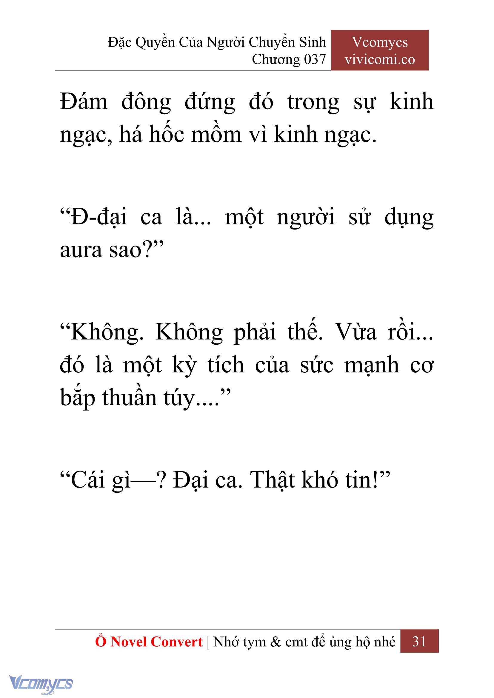 [Novel] Đặc Quyền Của Người Chuyển Sinh Chapter 37 - Trang 34
