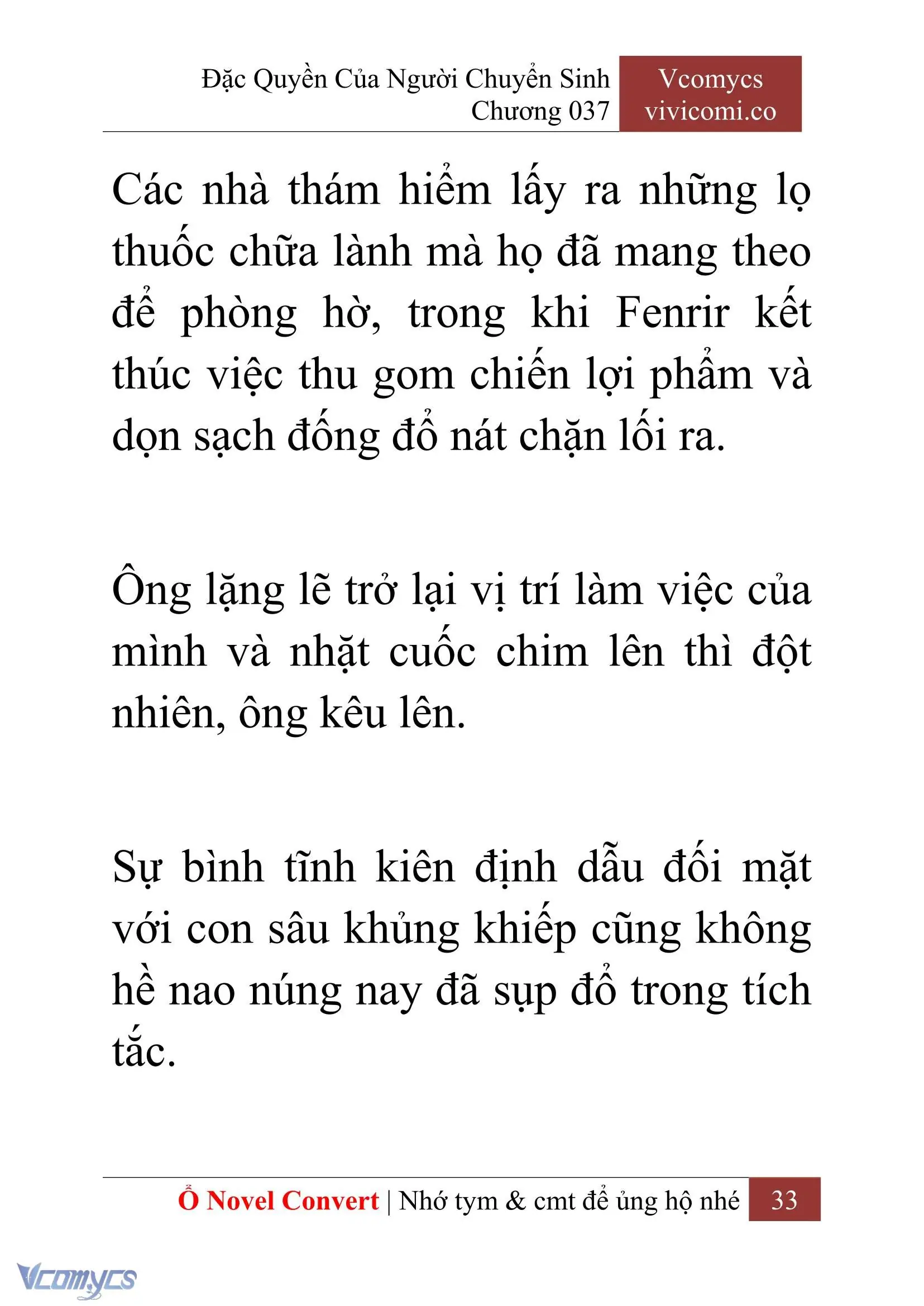 [Novel] Đặc Quyền Của Người Chuyển Sinh Chapter 37 - Trang 36