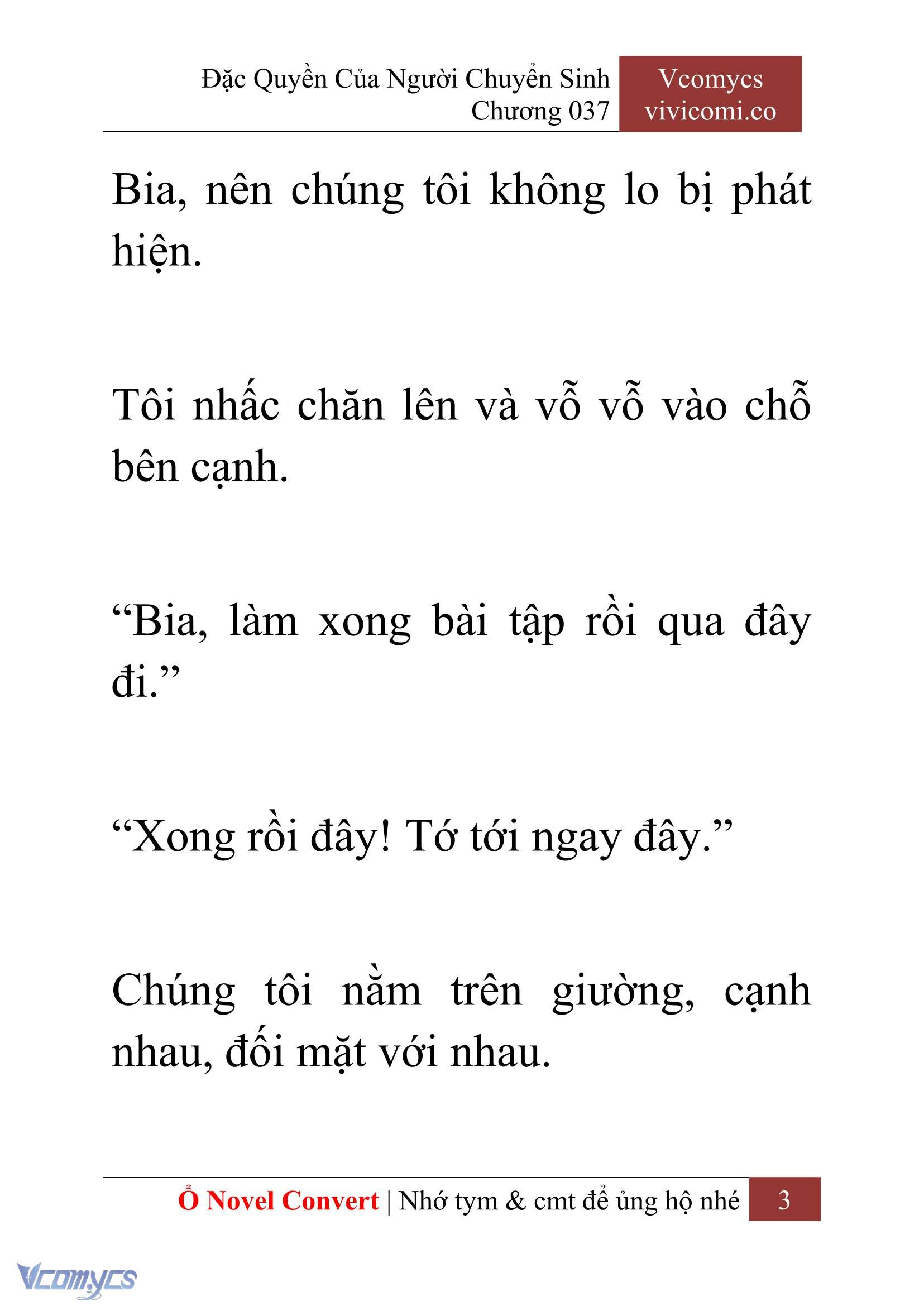 [Novel] Đặc Quyền Của Người Chuyển Sinh Chapter 37 - Trang 6