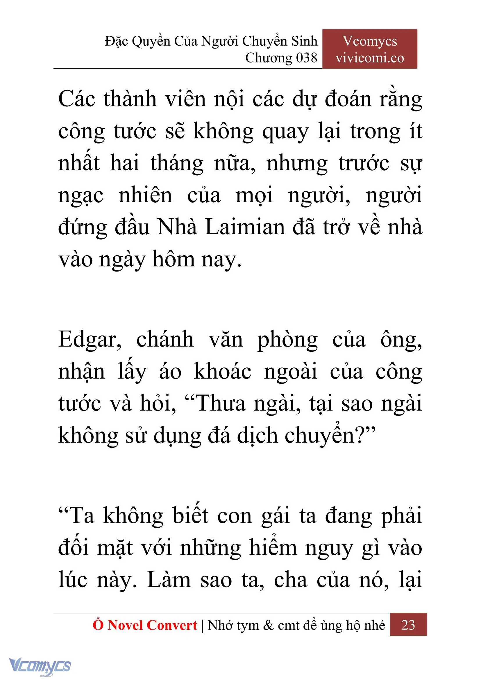 [Novel] Đặc Quyền Của Người Chuyển Sinh Chapter 38 - Trang 25