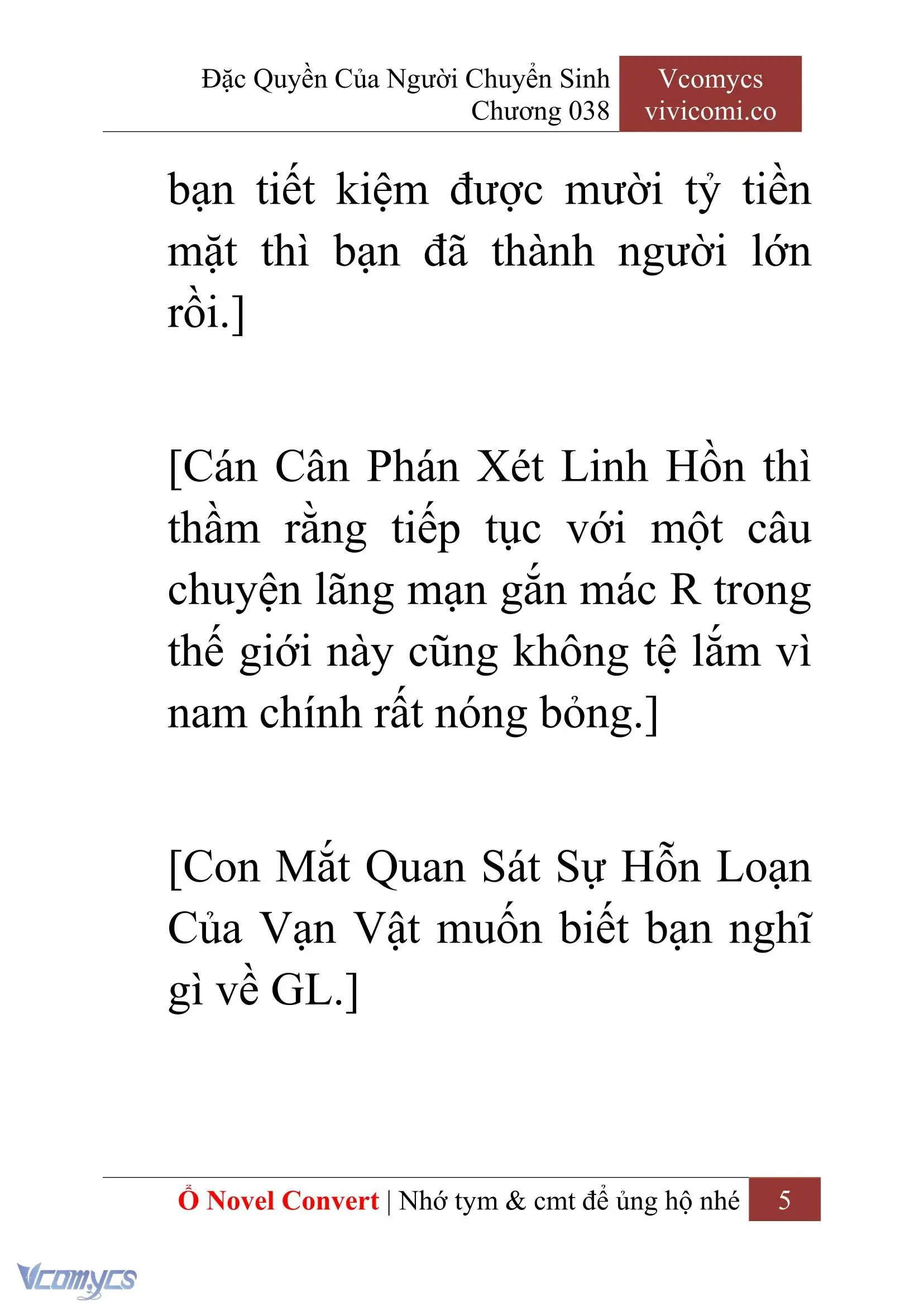 [Novel] Đặc Quyền Của Người Chuyển Sinh Chapter 38 - Trang 8