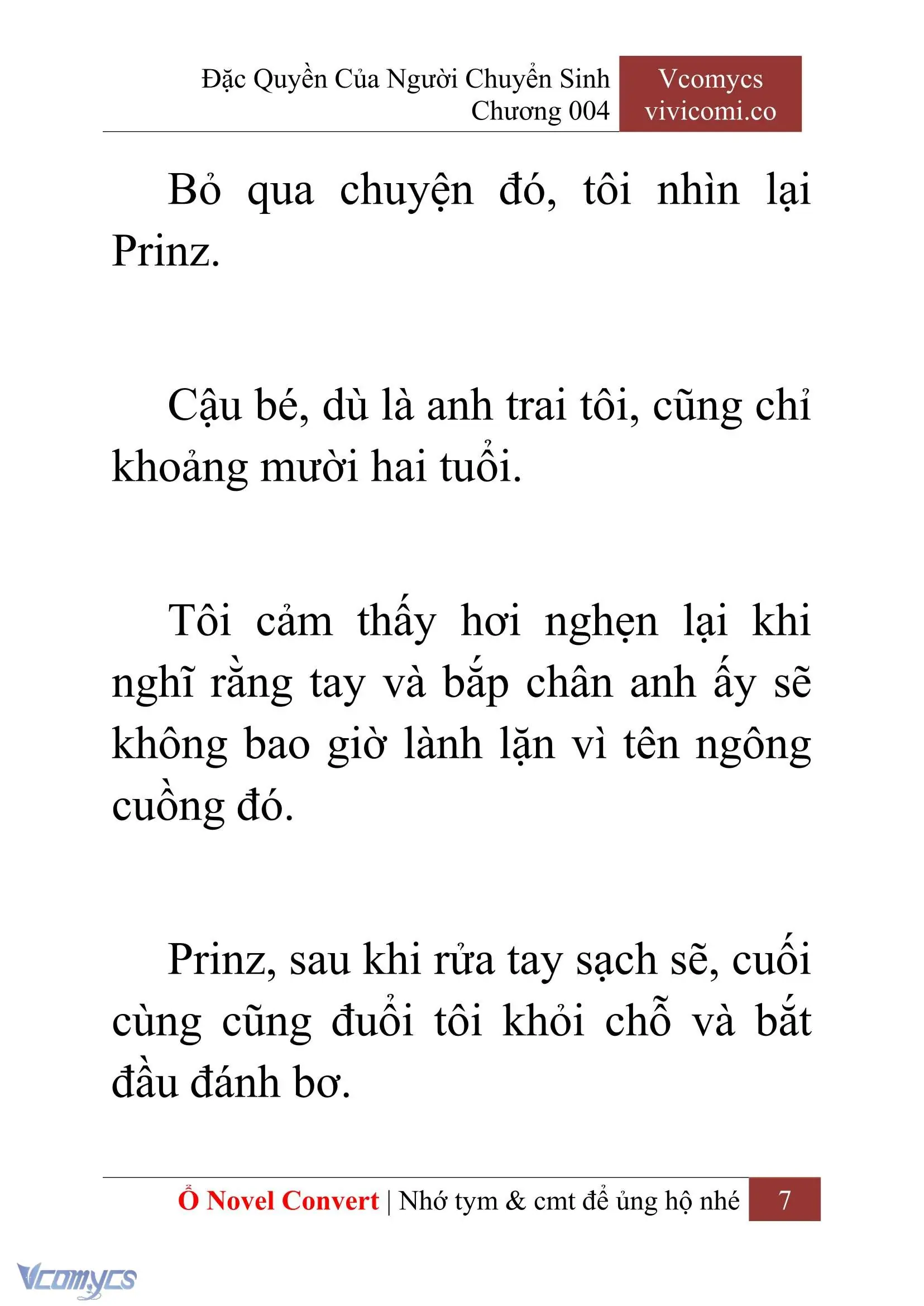 [Novel] Đặc Quyền Của Người Chuyển Sinh Chapter 4 - Trang 10