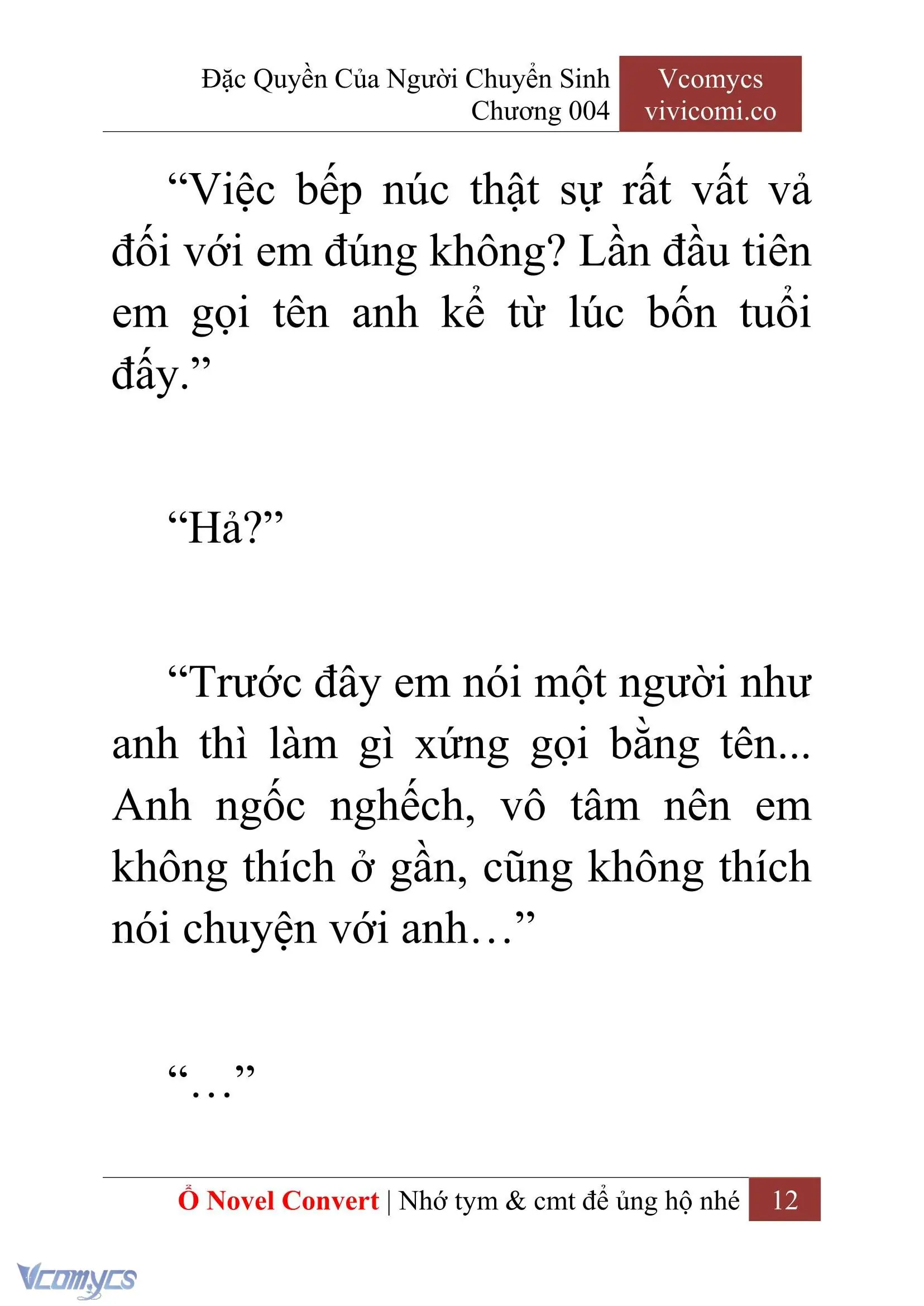 [Novel] Đặc Quyền Của Người Chuyển Sinh Chapter 4 - Trang 14