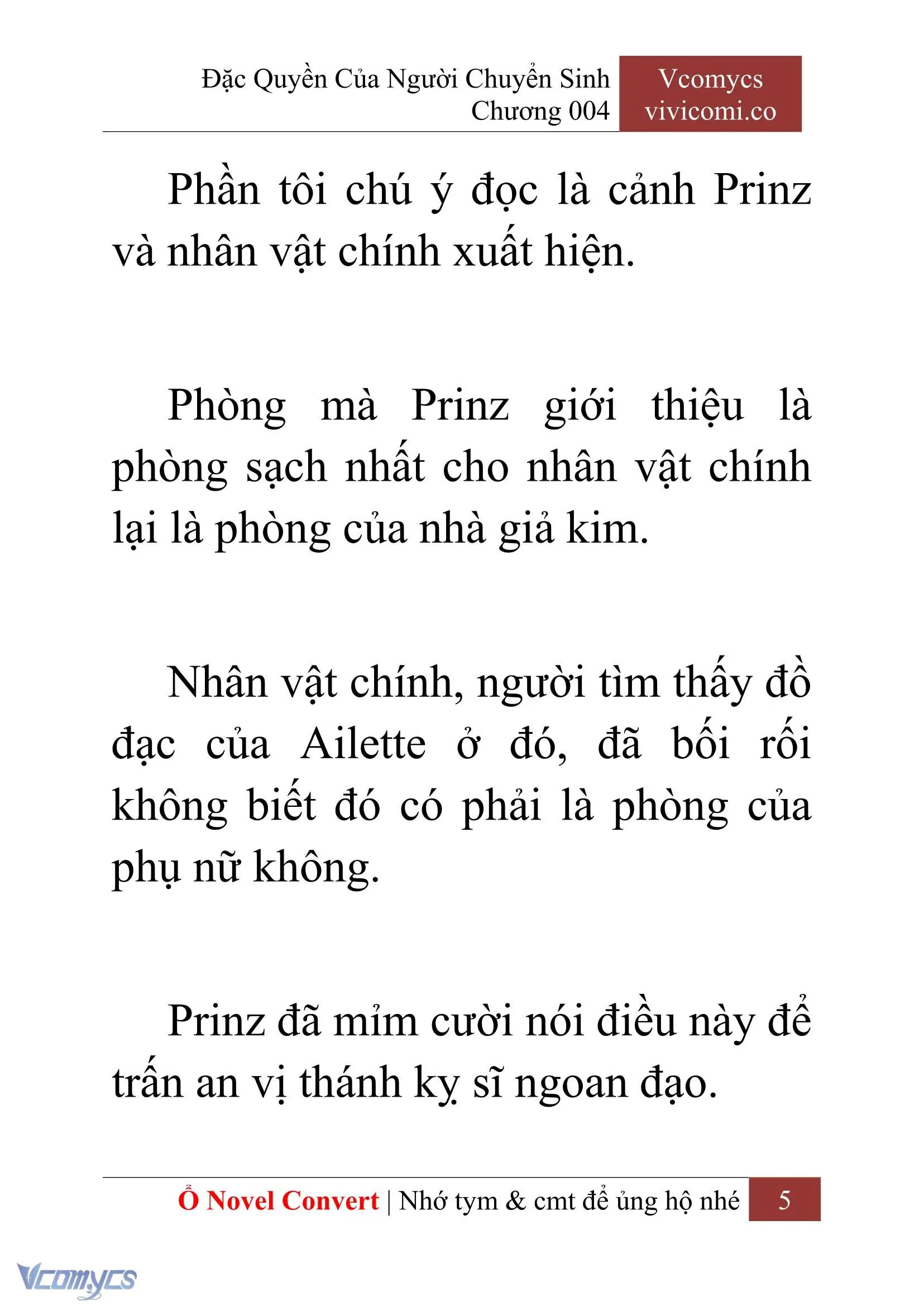 [Novel] Đặc Quyền Của Người Chuyển Sinh Chapter 4 - Trang 8