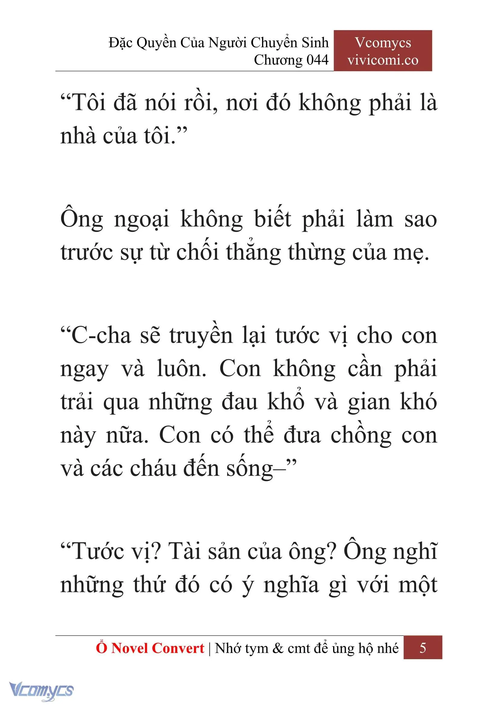 [Novel] Đặc Quyền Của Người Chuyển Sinh Chapter 44 - Trang 8