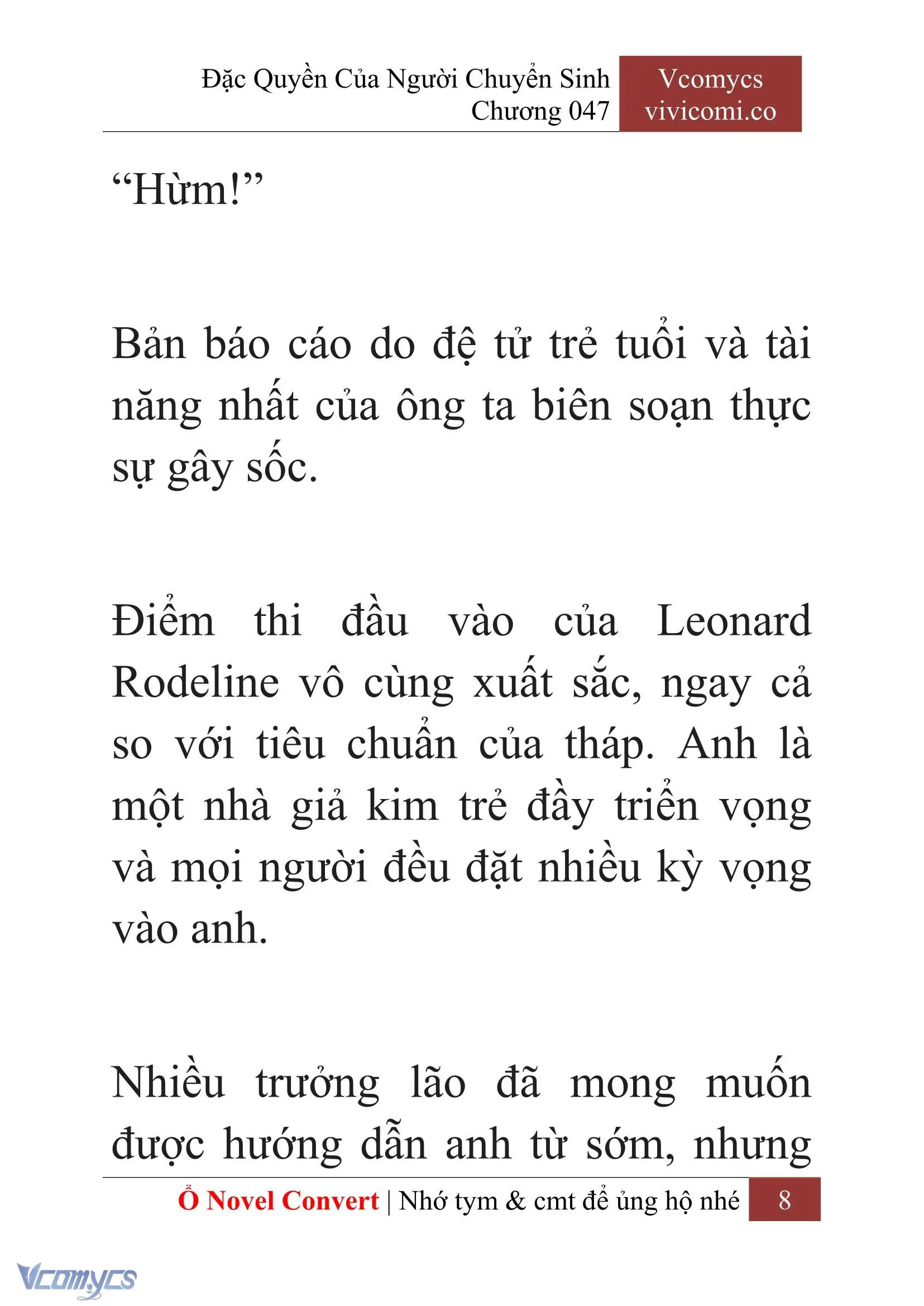 [Novel] Đặc Quyền Của Người Chuyển Sinh Chapter 47 - Trang 11
