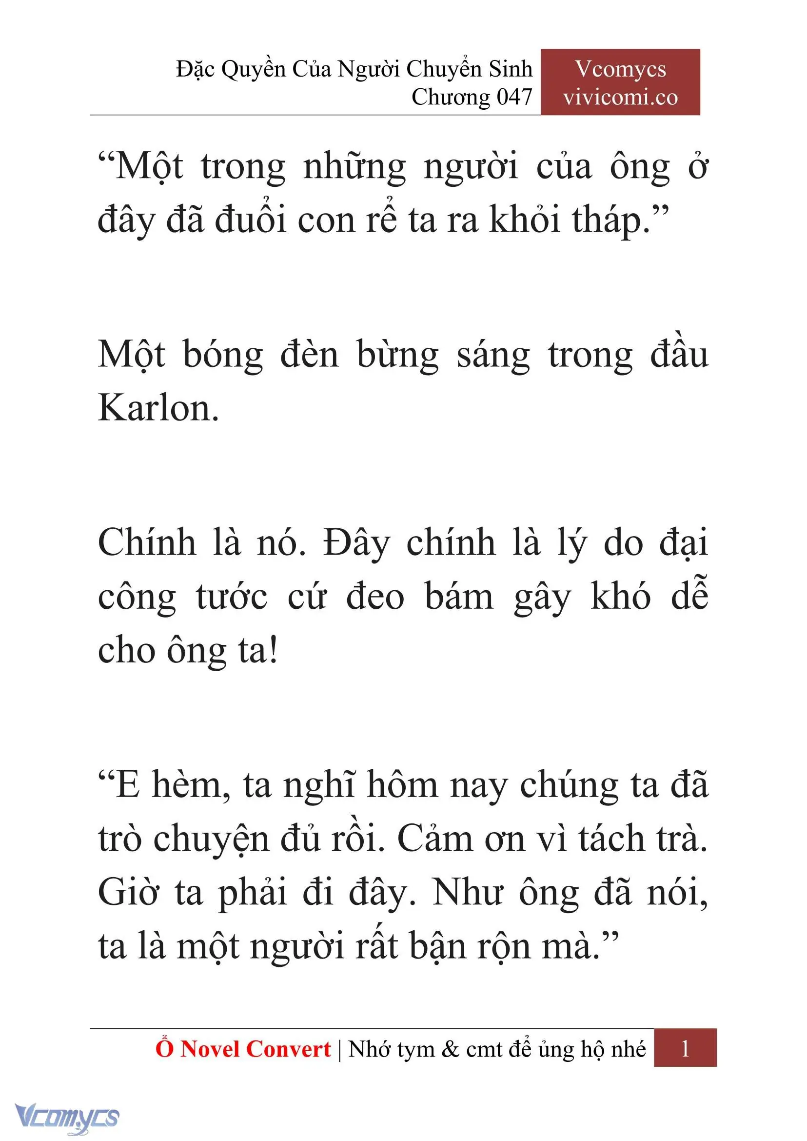 [Novel] Đặc Quyền Của Người Chuyển Sinh Chapter 47 - Trang 4
