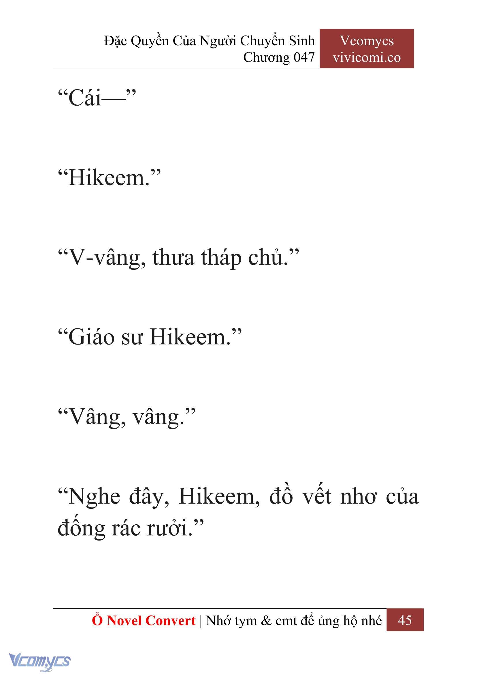 [Novel] Đặc Quyền Của Người Chuyển Sinh Chapter 47 - Trang 48