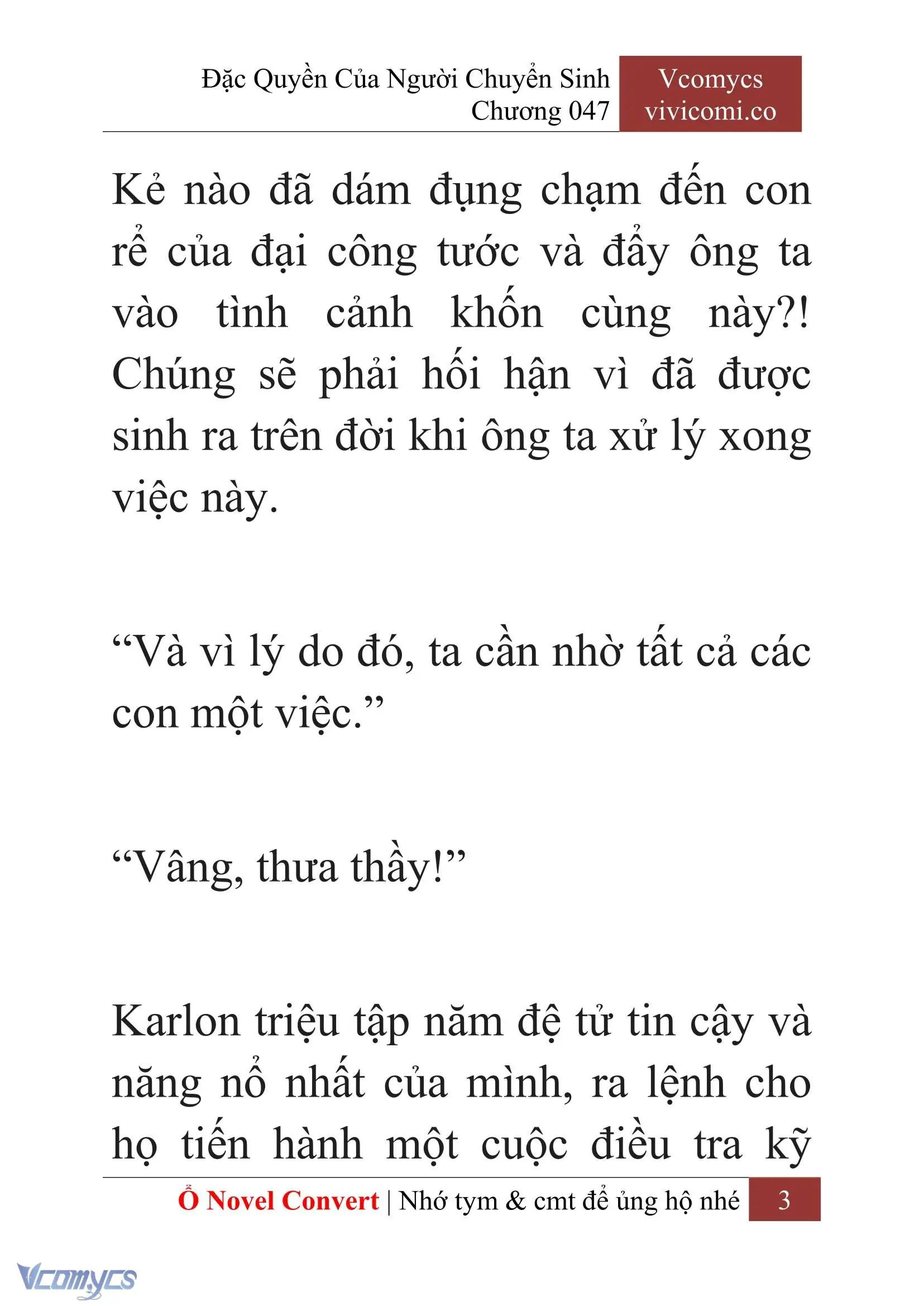 [Novel] Đặc Quyền Của Người Chuyển Sinh Chapter 47 - Trang 6