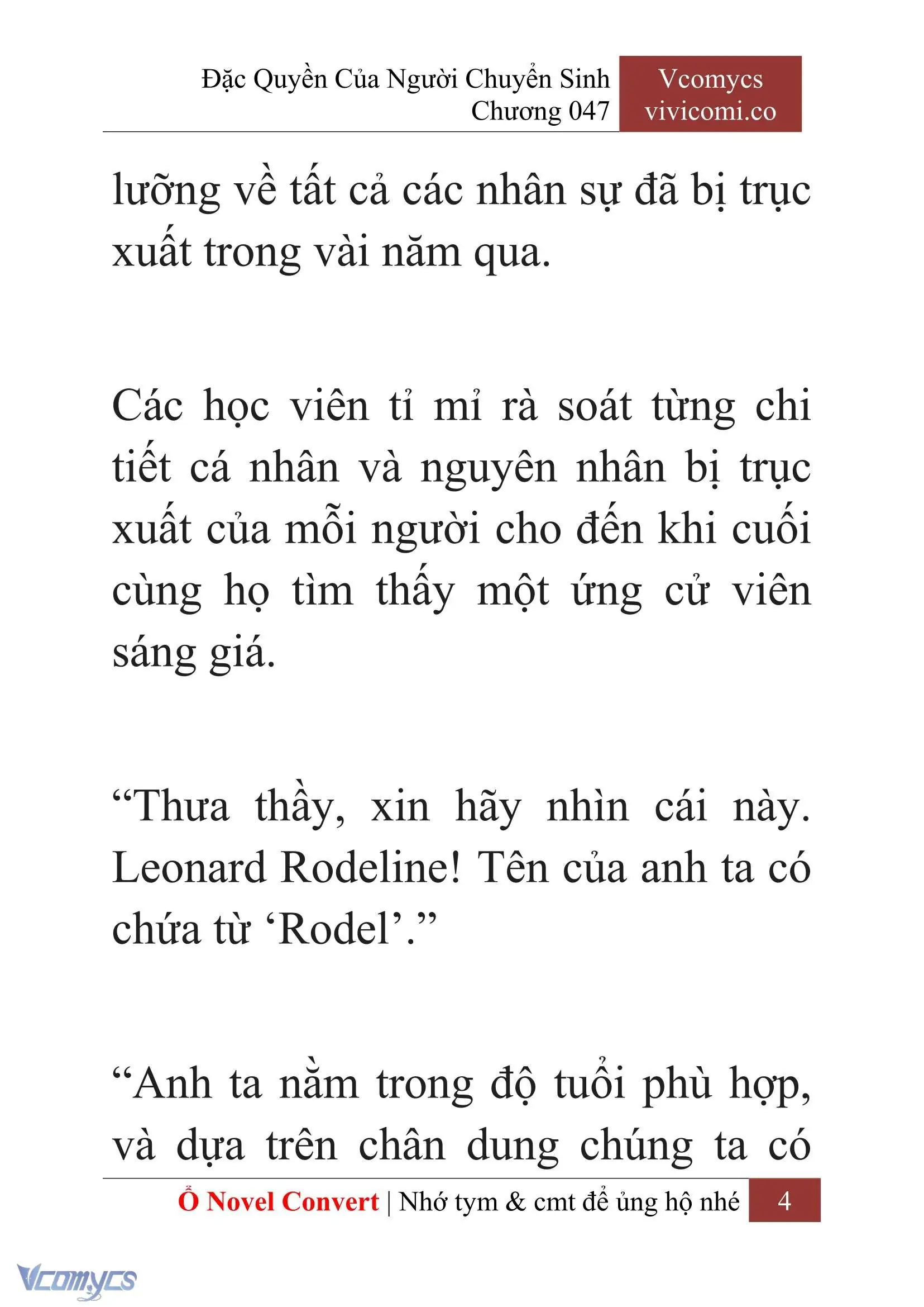 [Novel] Đặc Quyền Của Người Chuyển Sinh Chapter 47 - Trang 7