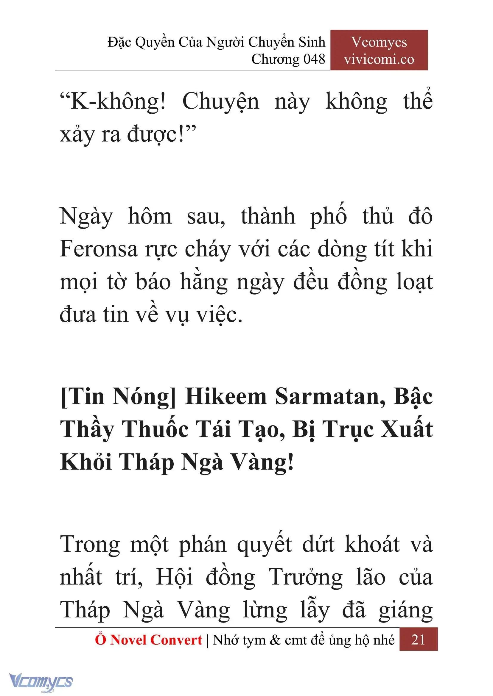 [Novel] Đặc Quyền Của Người Chuyển Sinh Chapter 48 - Trang 24