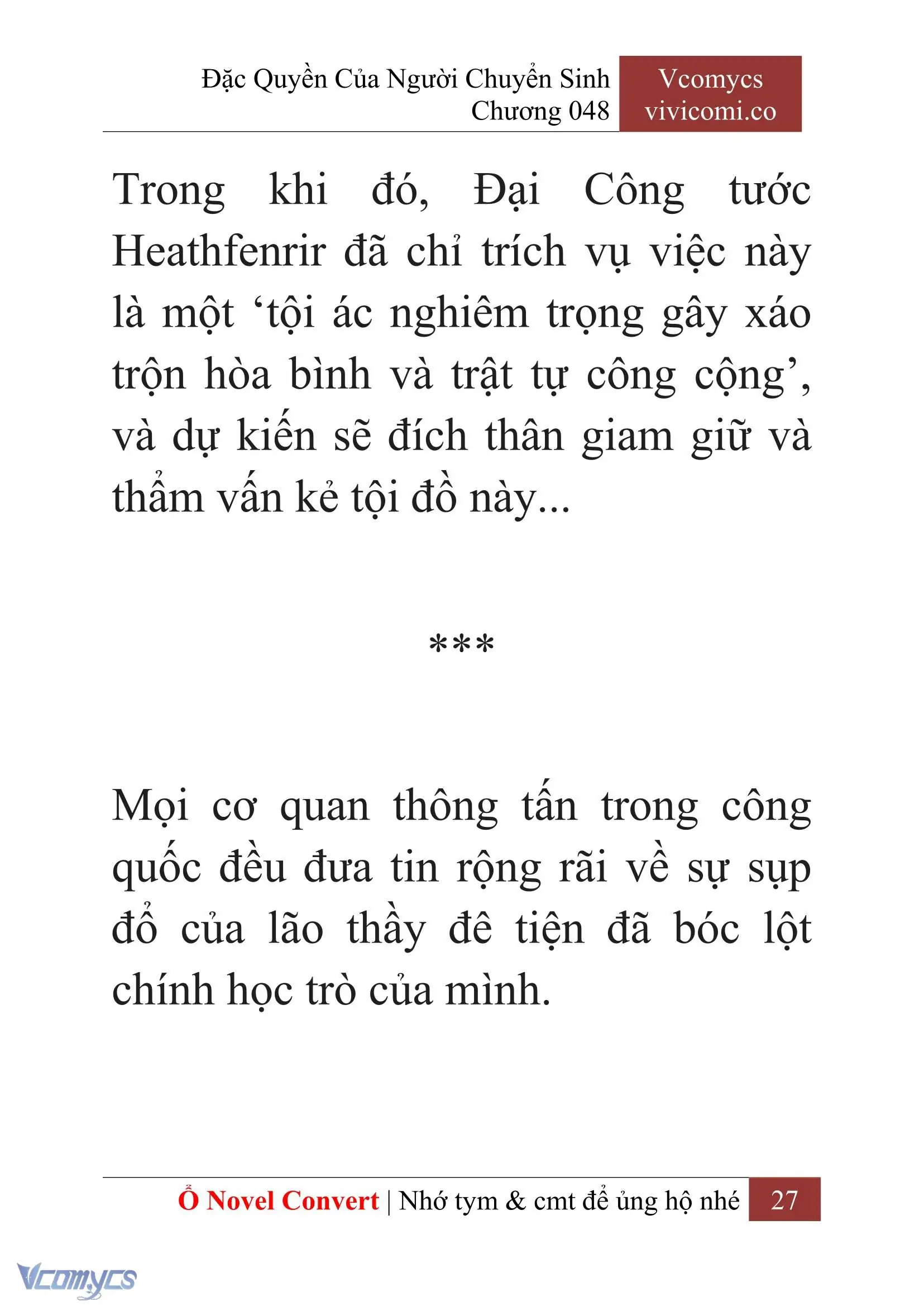 [Novel] Đặc Quyền Của Người Chuyển Sinh Chapter 48 - Trang 30