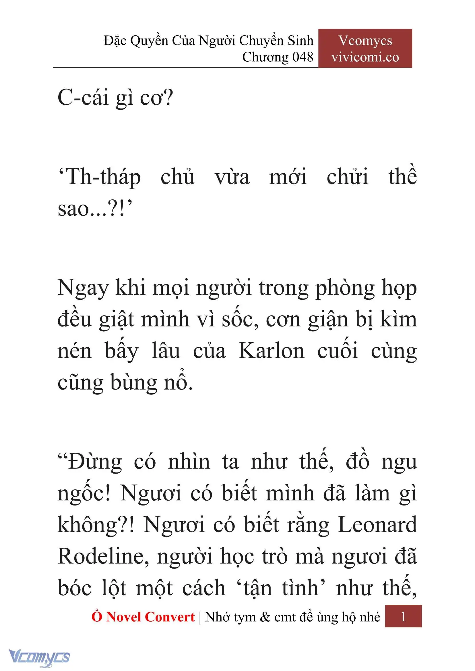 [Novel] Đặc Quyền Của Người Chuyển Sinh Chapter 48 - Trang 4