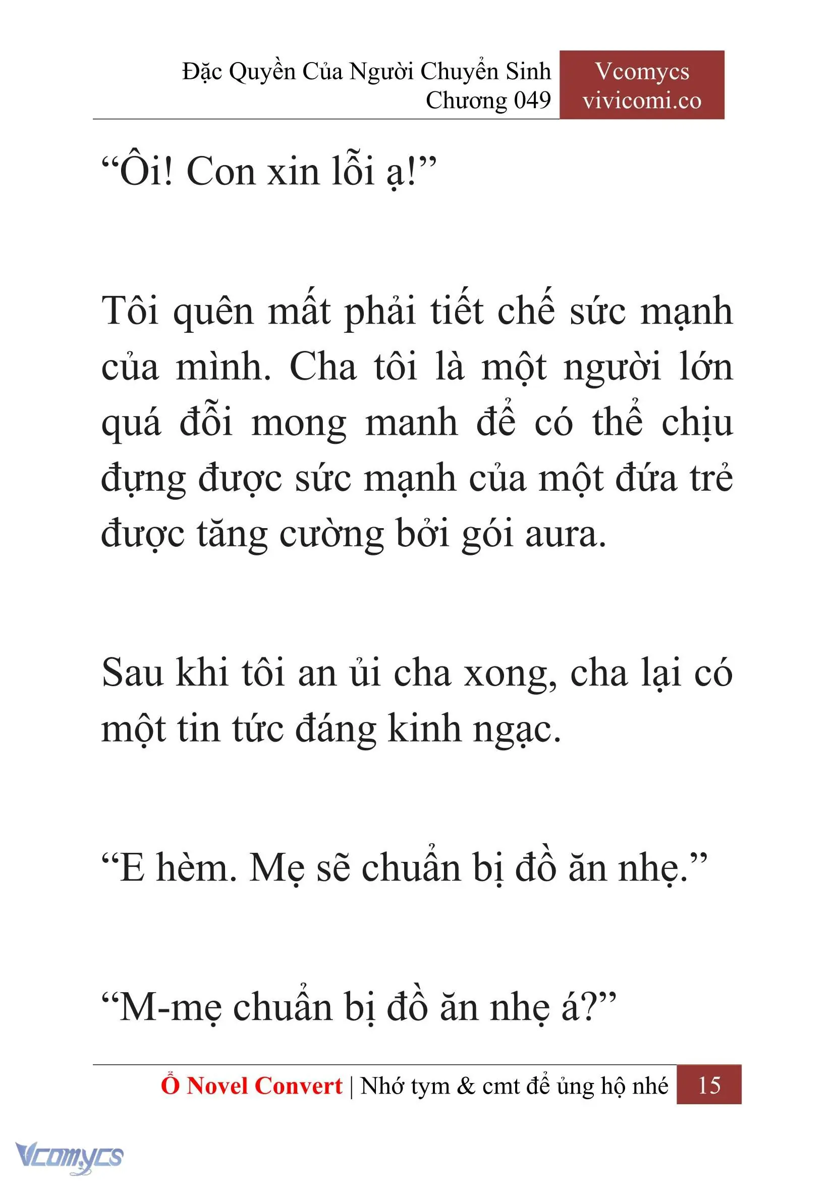 [Novel] Đặc Quyền Của Người Chuyển Sinh Chapter 49 - Trang 18