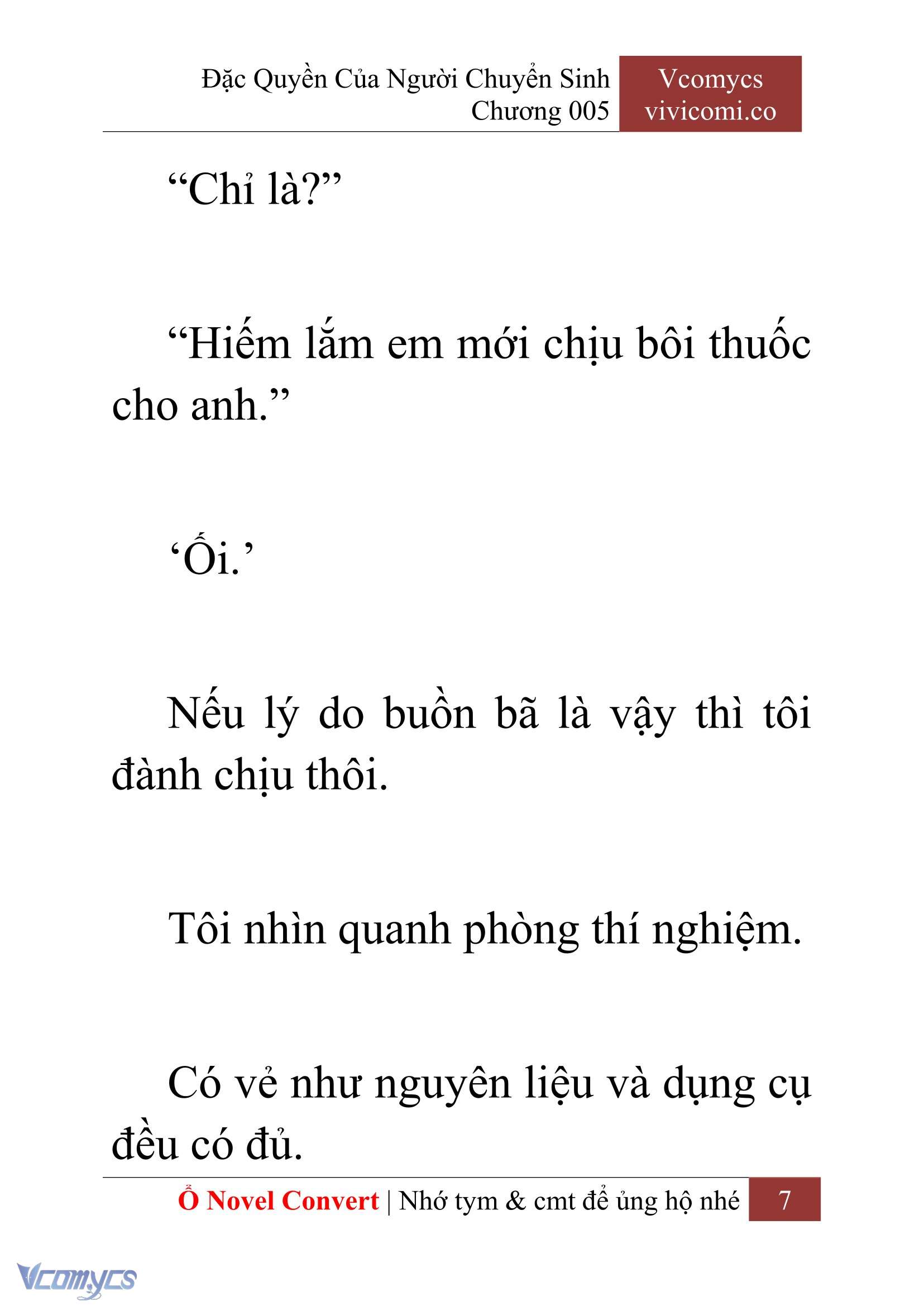 [Novel] Đặc Quyền Của Người Chuyển Sinh Chapter 5 - Trang 10