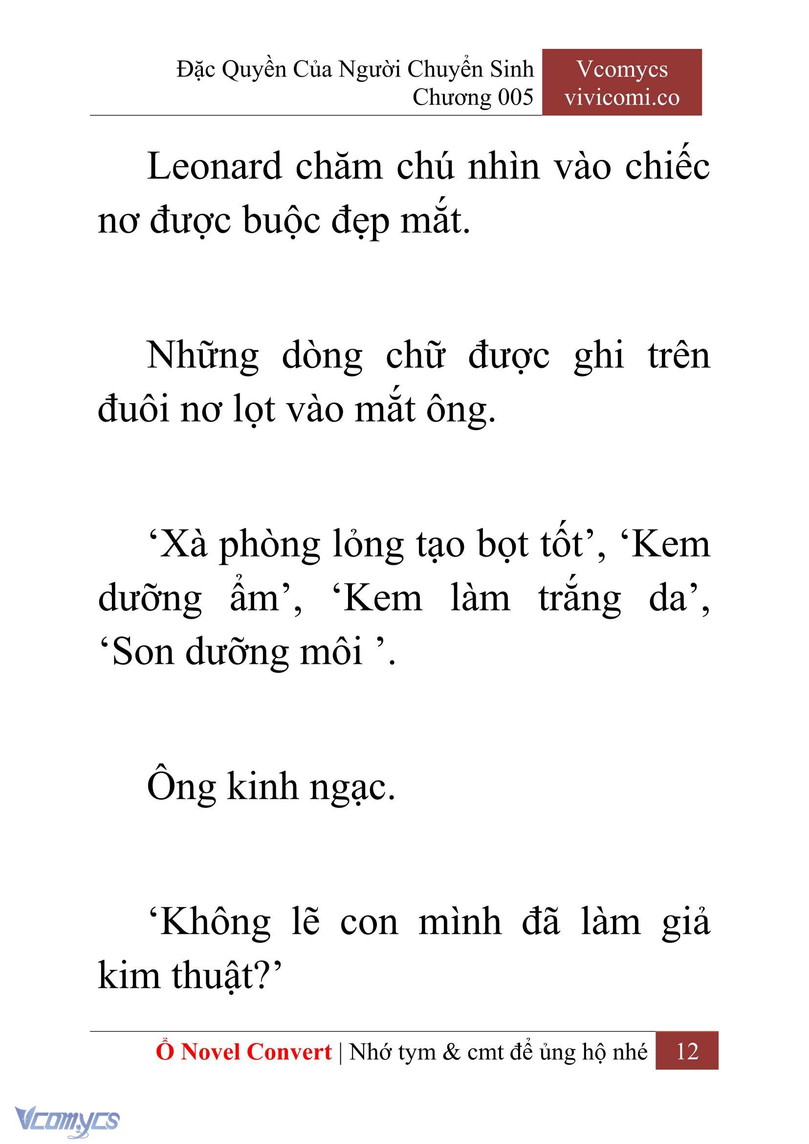 [Novel] Đặc Quyền Của Người Chuyển Sinh Chapter 5 - Trang 14