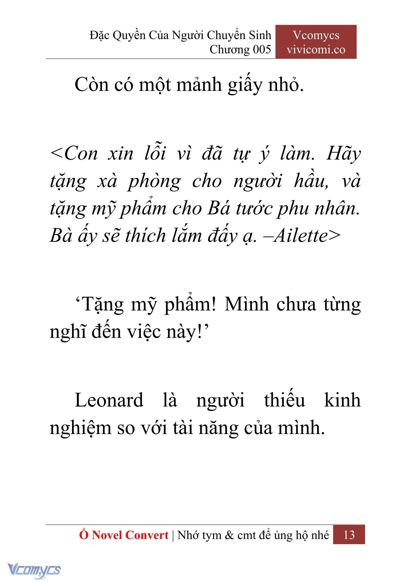 [Novel] Đặc Quyền Của Người Chuyển Sinh Chapter 5 - Trang 15