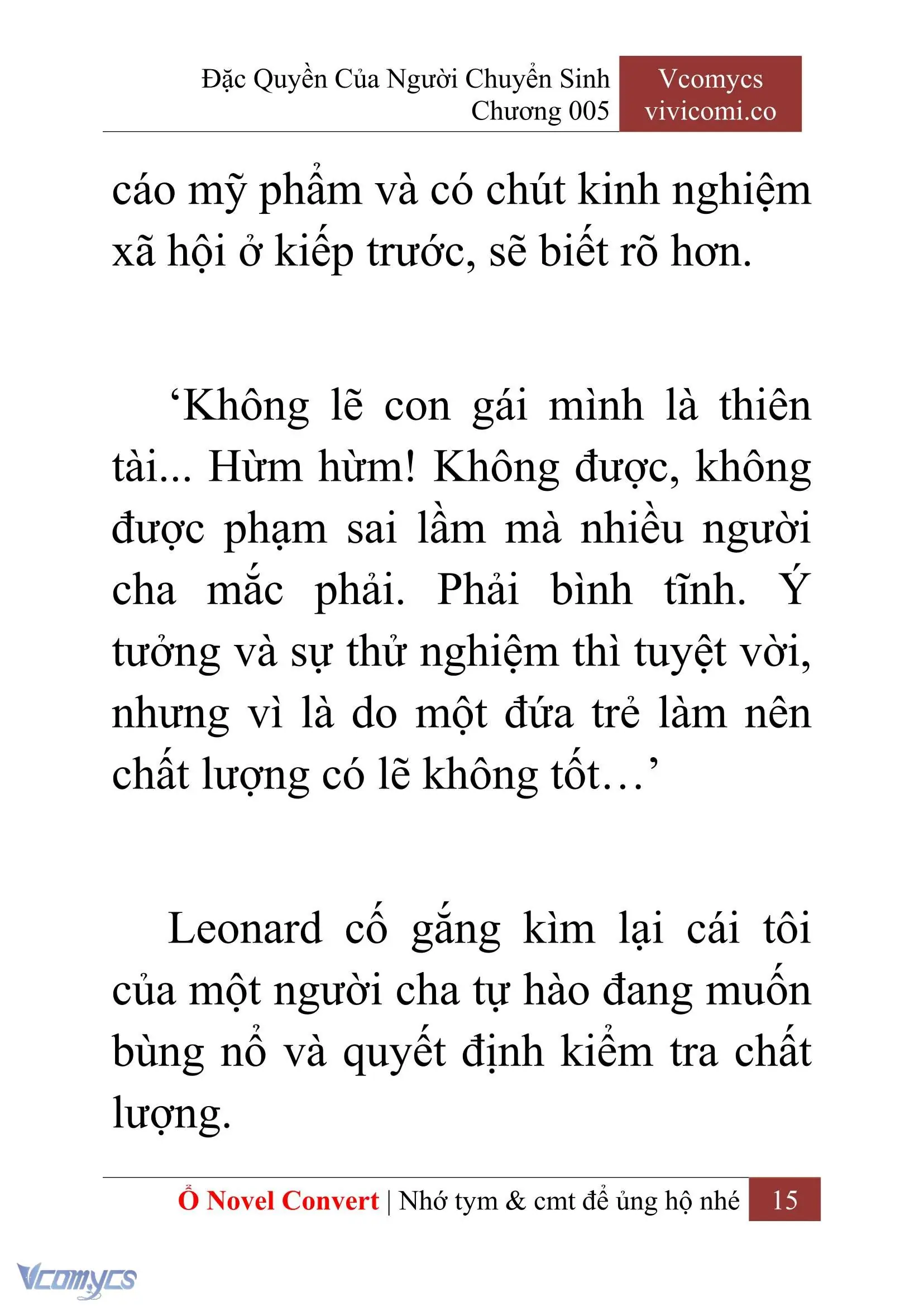 [Novel] Đặc Quyền Của Người Chuyển Sinh Chapter 5 - Trang 17