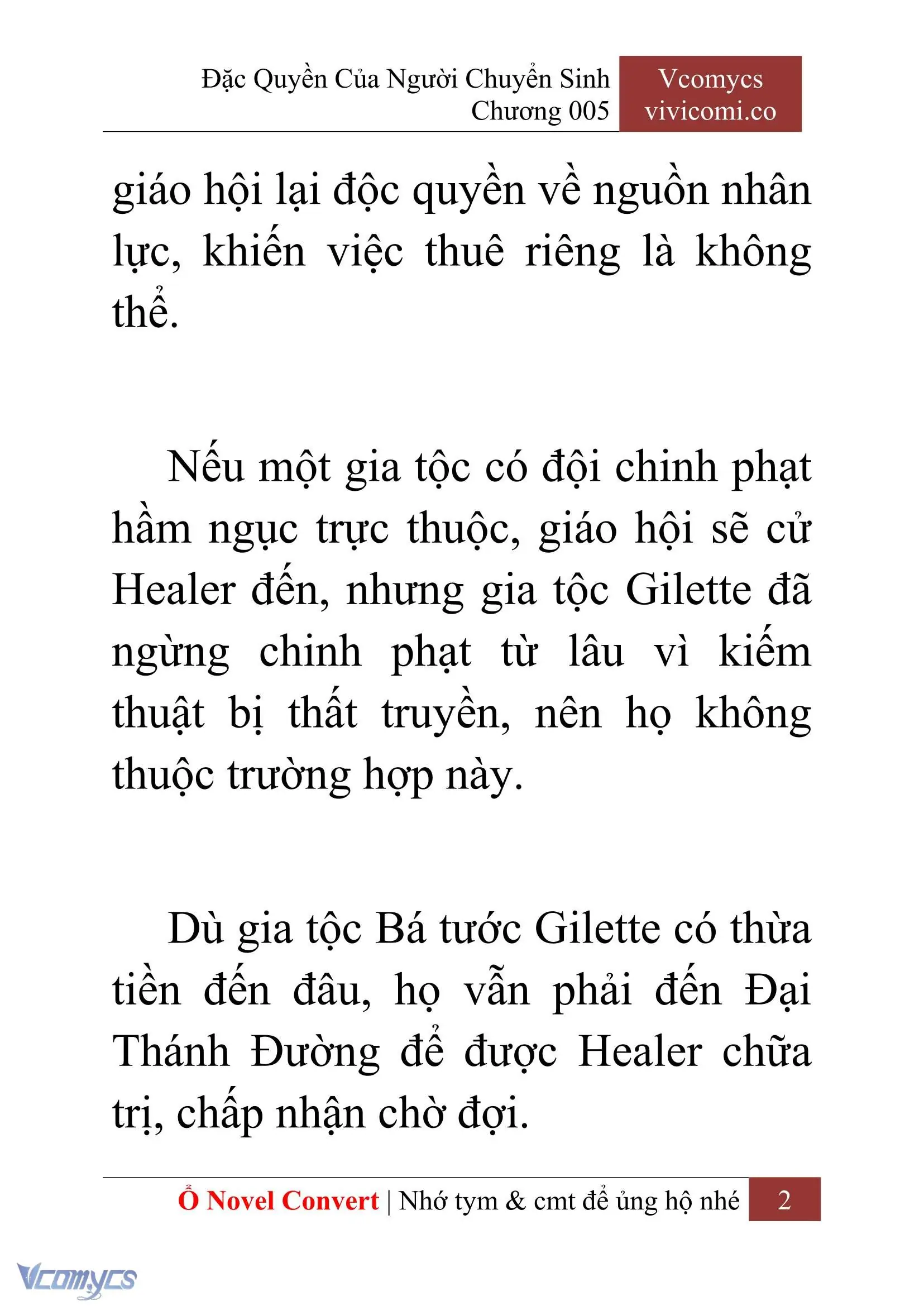 [Novel] Đặc Quyền Của Người Chuyển Sinh Chapter 5 - Trang 5
