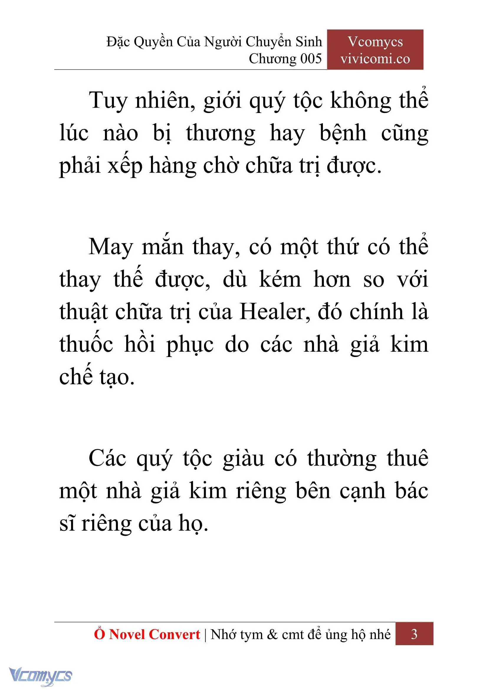 [Novel] Đặc Quyền Của Người Chuyển Sinh Chapter 5 - Trang 6