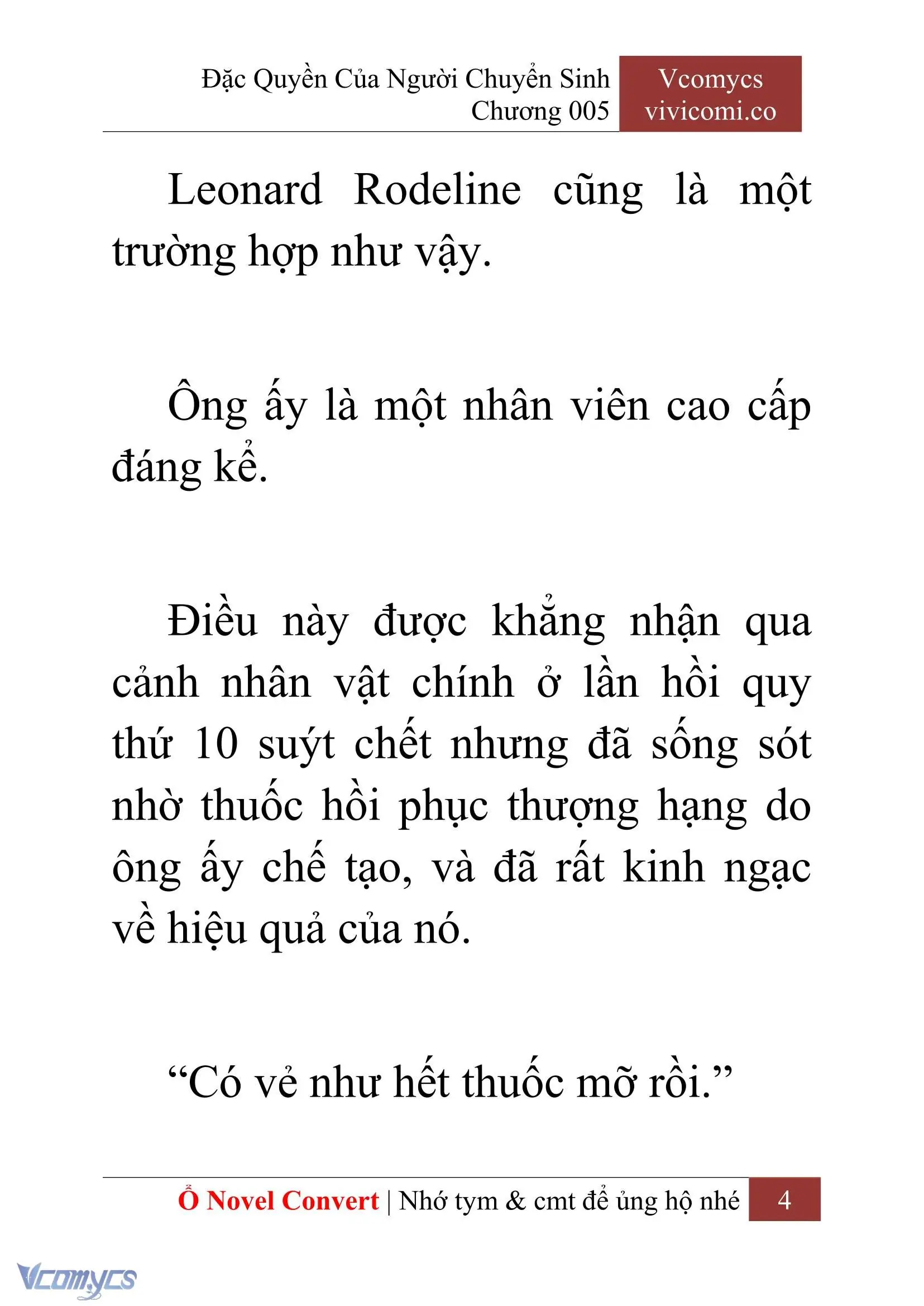 [Novel] Đặc Quyền Của Người Chuyển Sinh Chapter 5 - Trang 7