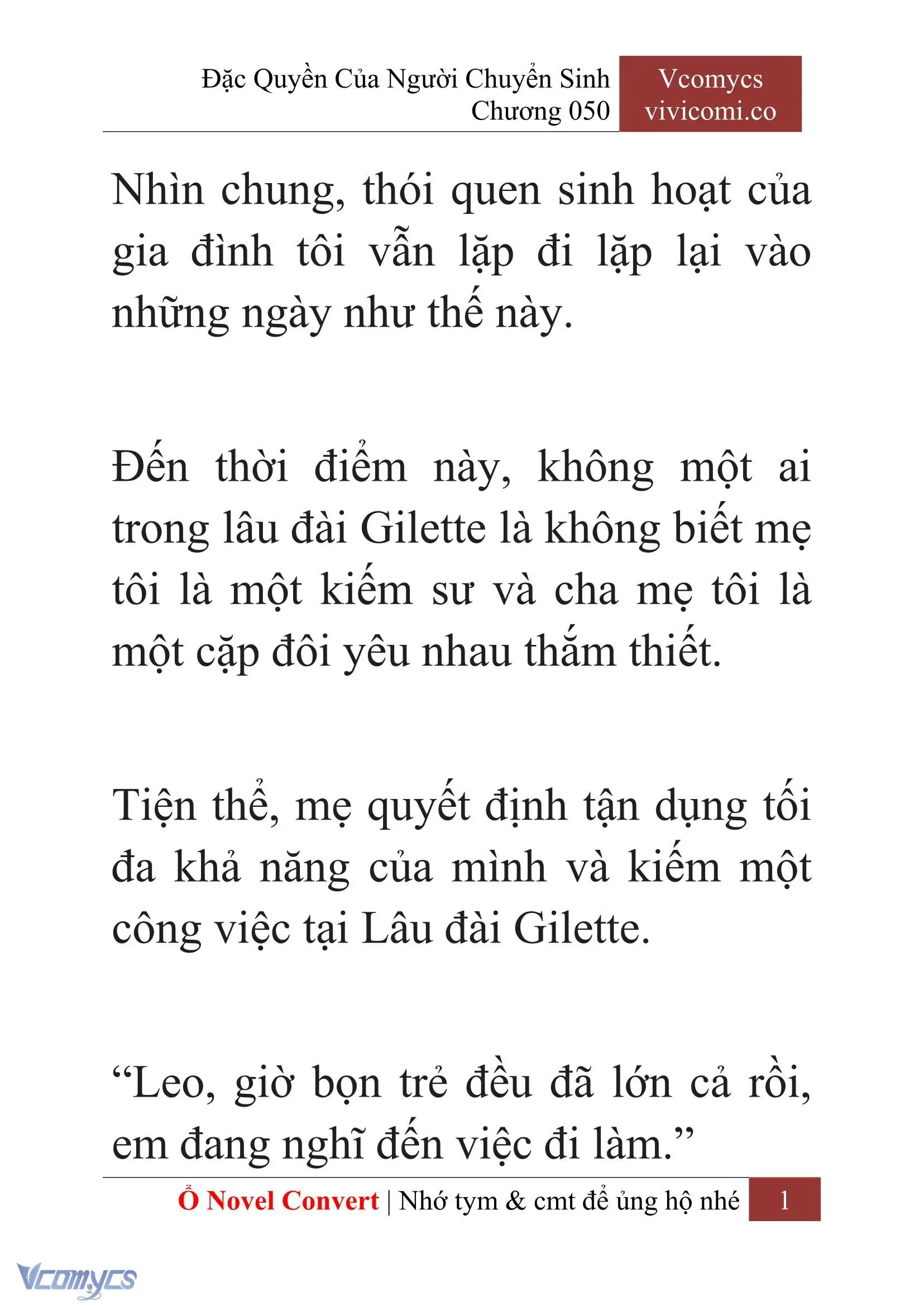 [Novel] Đặc Quyền Của Người Chuyển Sinh Chapter 50 - Trang 4