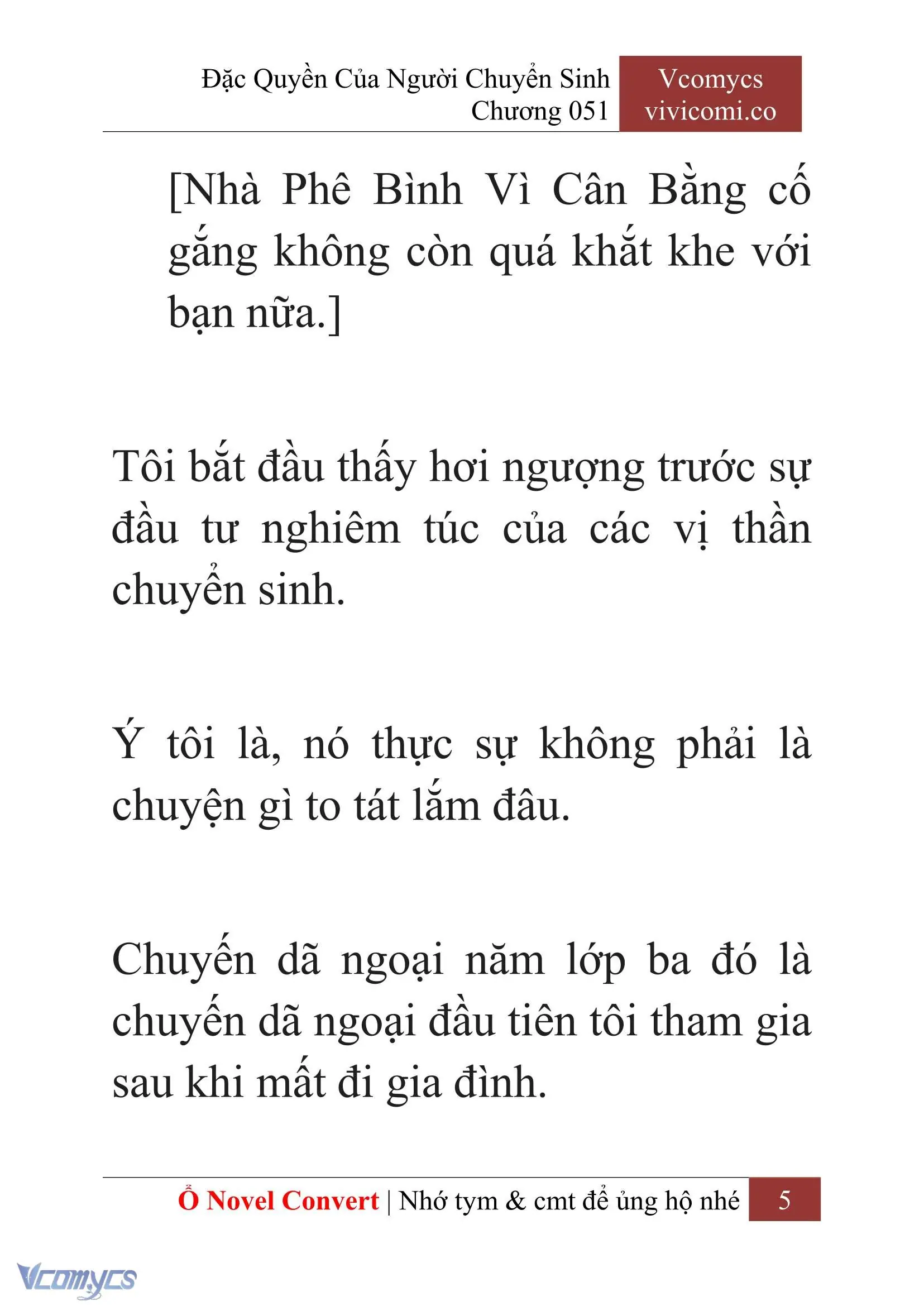 [Novel] Đặc Quyền Của Người Chuyển Sinh Chapter 51 - Trang 8