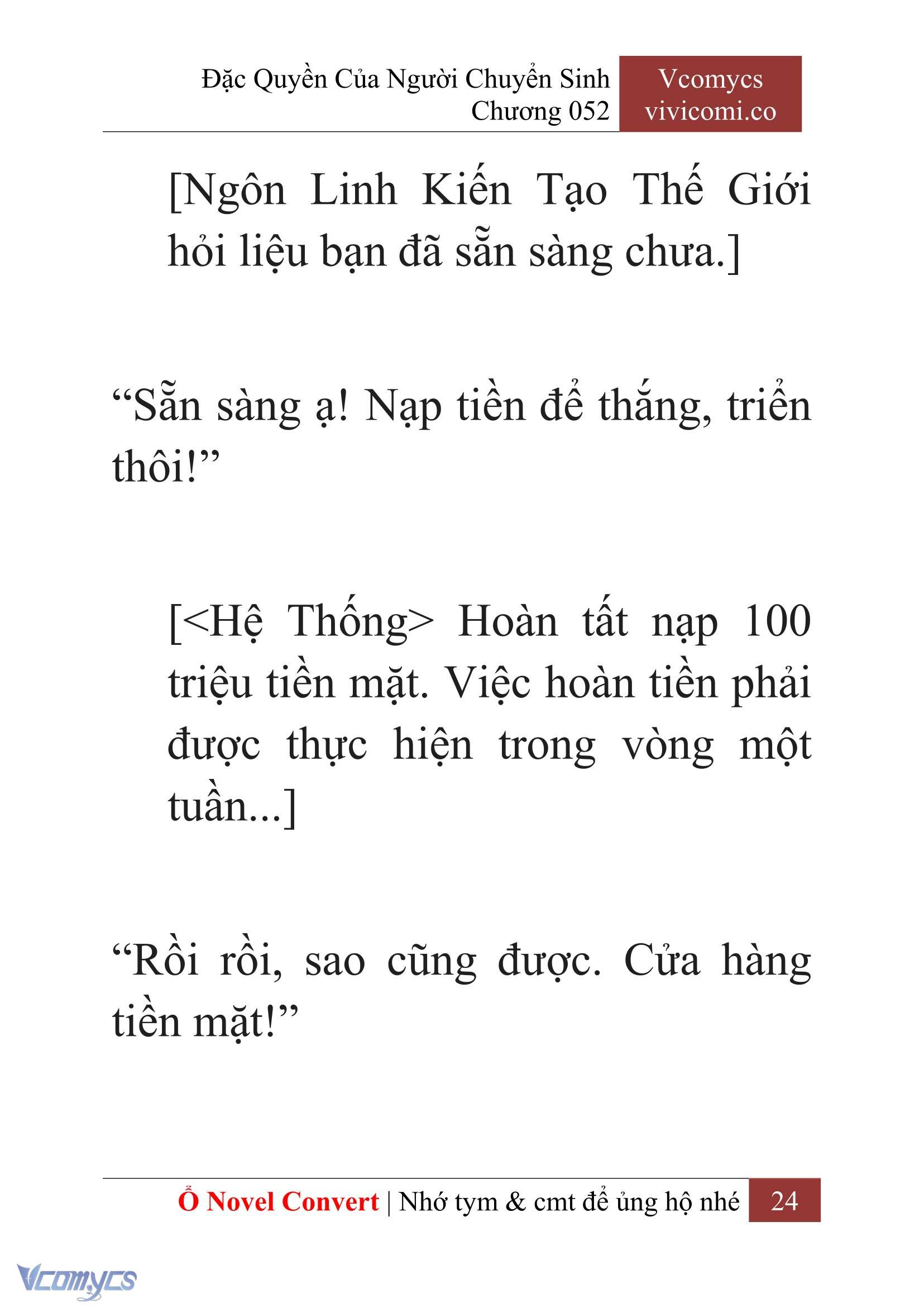 [Novel] Đặc Quyền Của Người Chuyển Sinh Chapter 52 - Trang 26