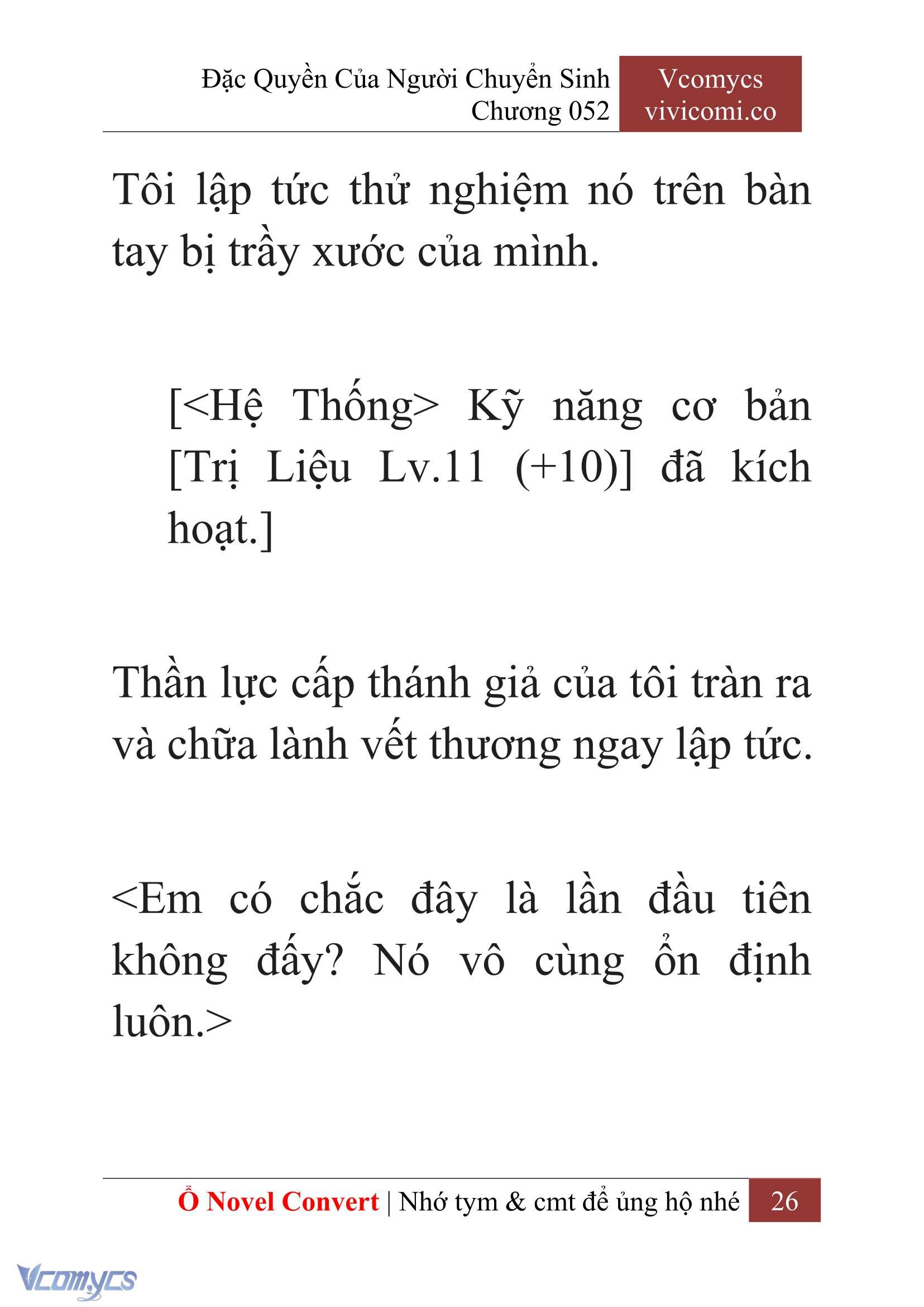 [Novel] Đặc Quyền Của Người Chuyển Sinh Chapter 52 - Trang 28