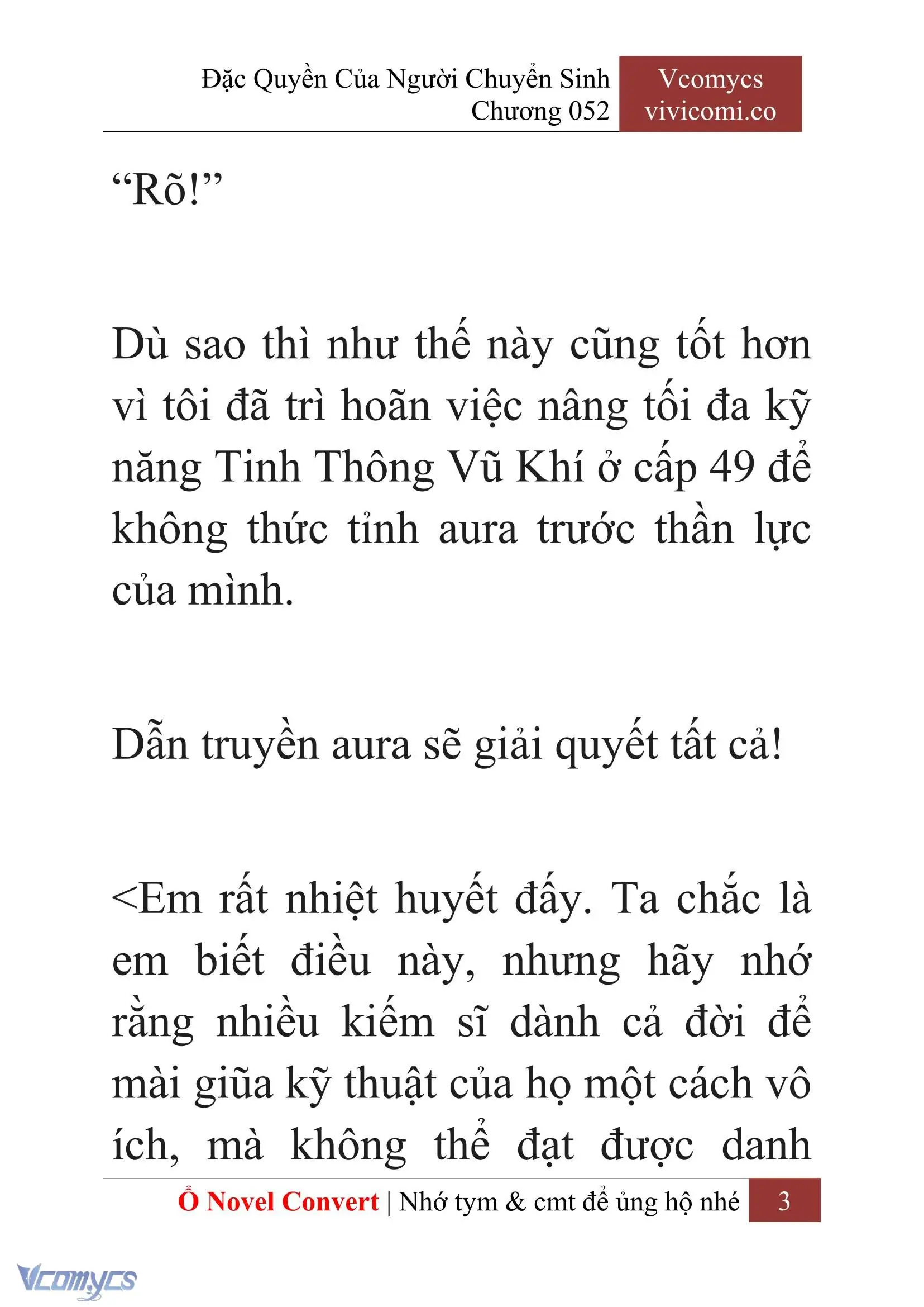 [Novel] Đặc Quyền Của Người Chuyển Sinh Chapter 52 - Trang 6