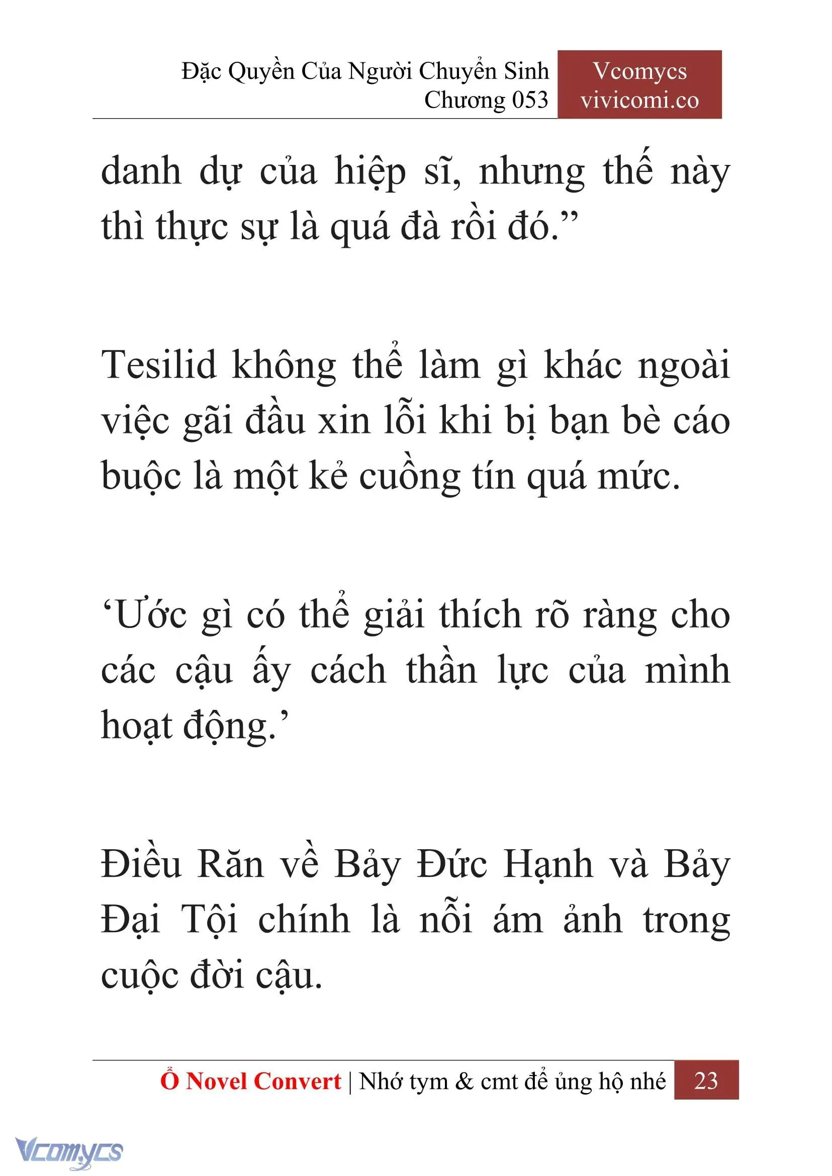 [Novel] Đặc Quyền Của Người Chuyển Sinh Chapter 53 - Trang 26