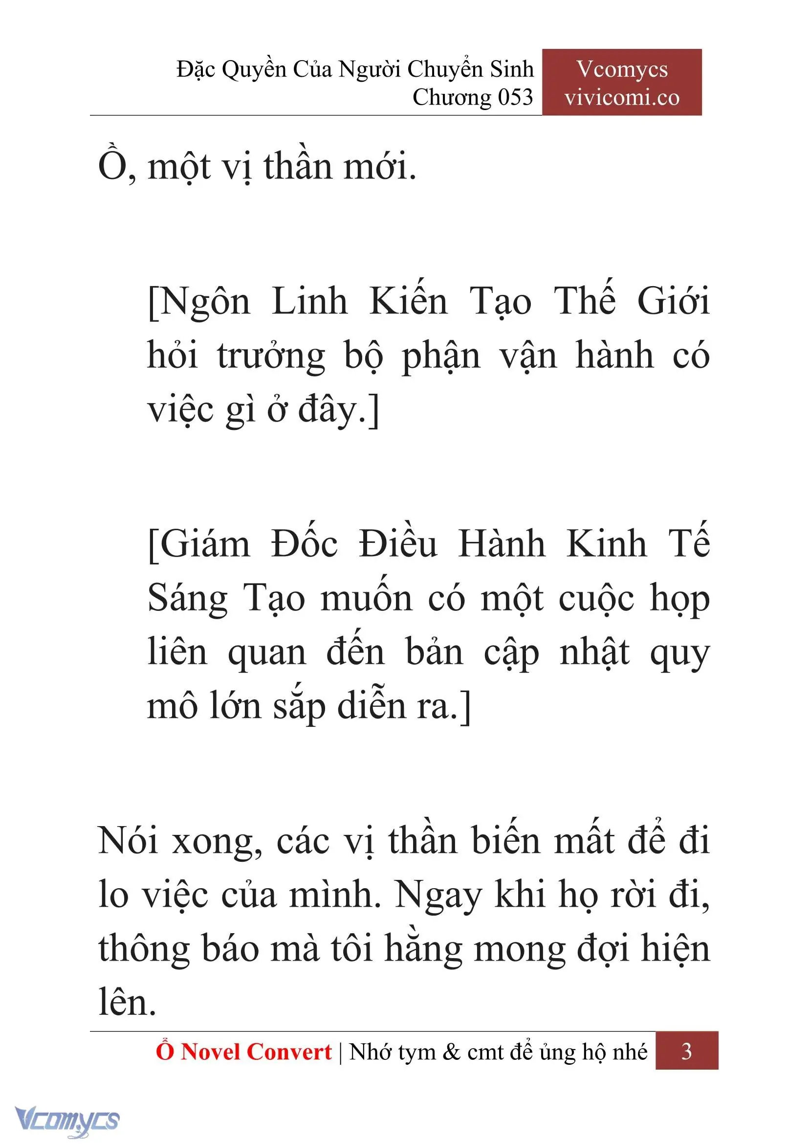 [Novel] Đặc Quyền Của Người Chuyển Sinh Chapter 53 - Trang 6