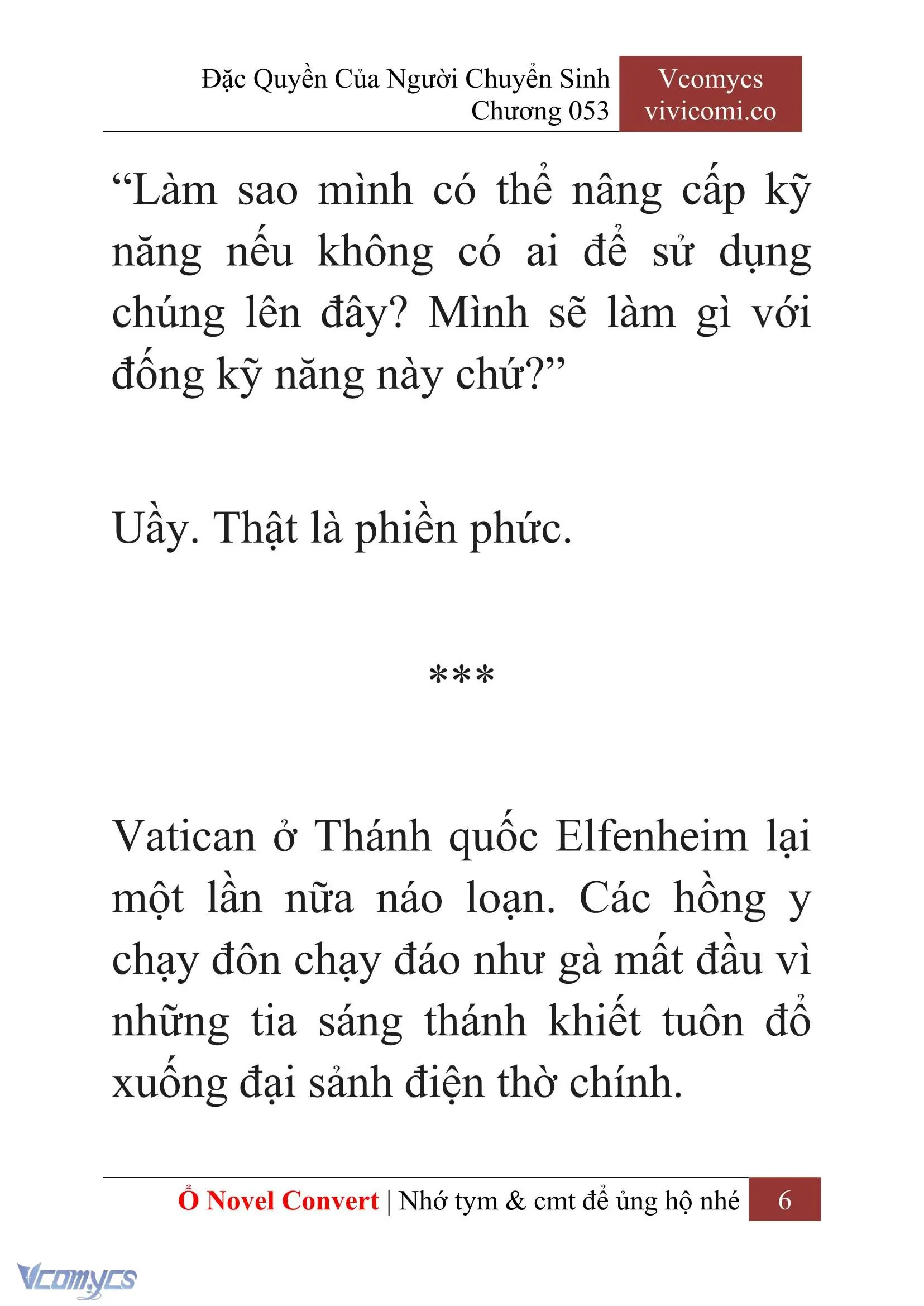 [Novel] Đặc Quyền Của Người Chuyển Sinh Chapter 53 - Trang 9