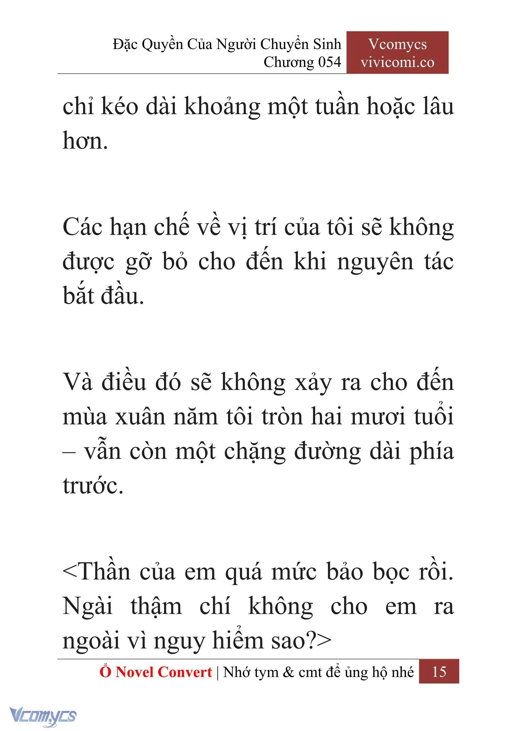[Novel] Đặc Quyền Của Người Chuyển Sinh Chapter 54 - Trang 18