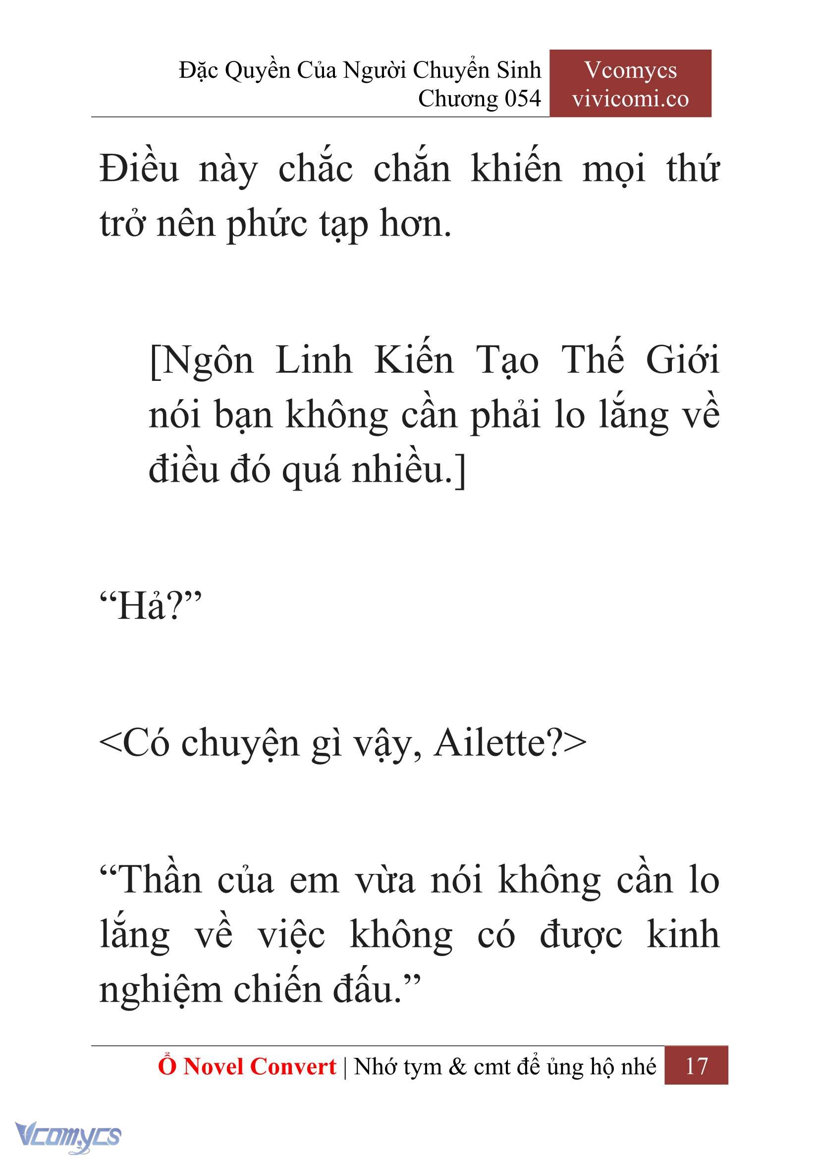 [Novel] Đặc Quyền Của Người Chuyển Sinh Chapter 54 - Trang 20