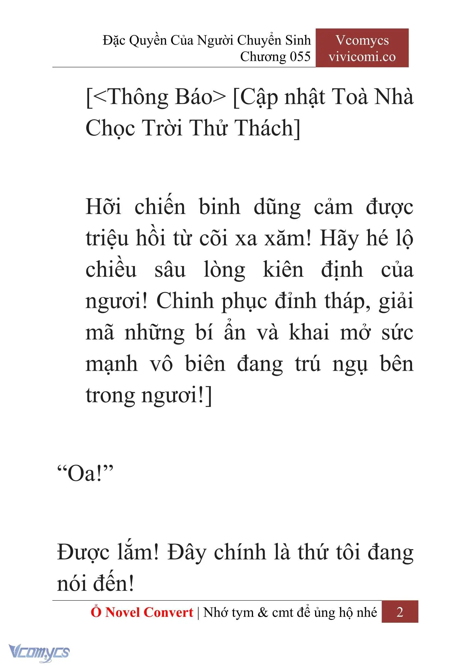 [Novel] Đặc Quyền Của Người Chuyển Sinh Chapter 55 - Trang 5