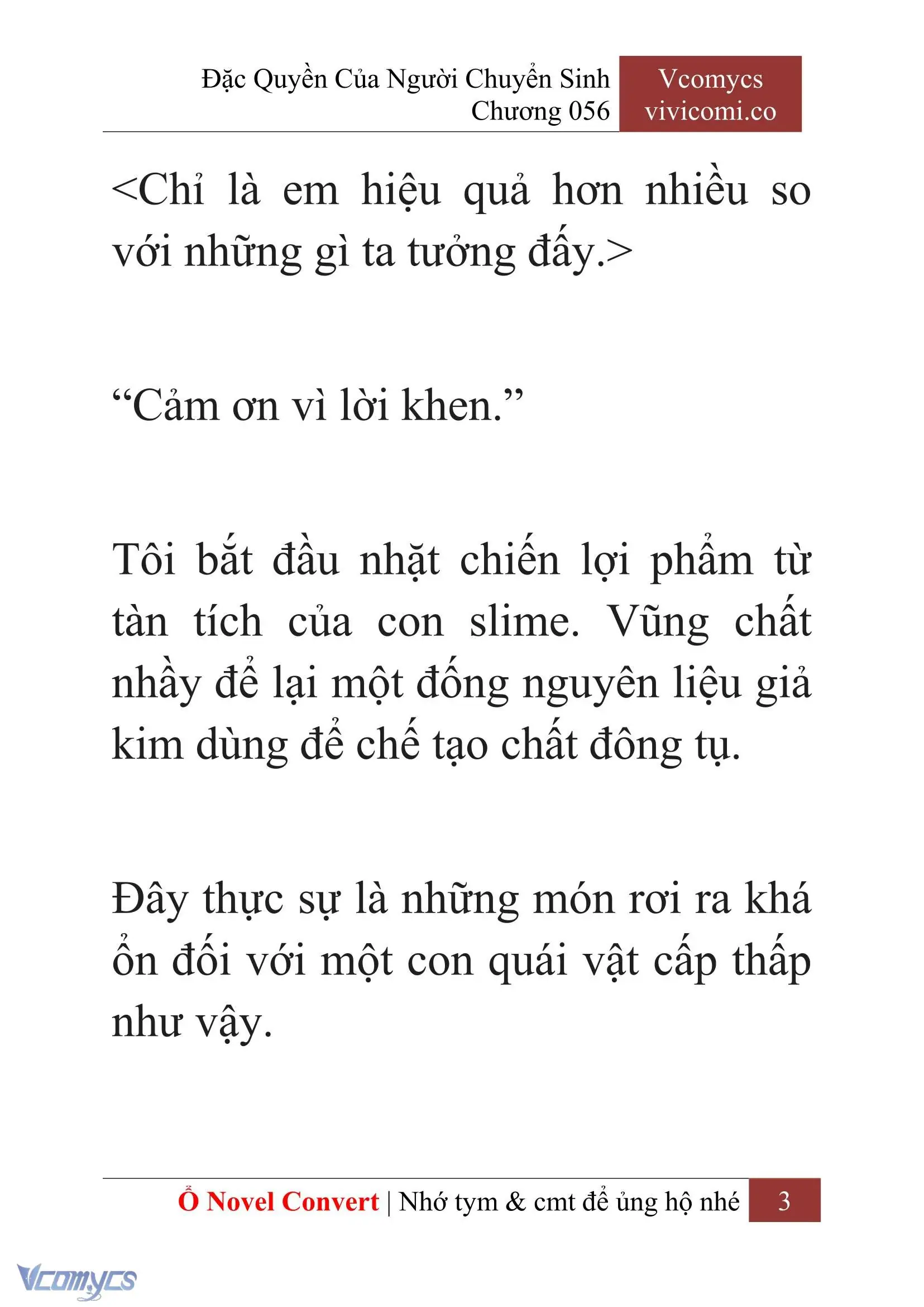 [Novel] Đặc Quyền Của Người Chuyển Sinh Chapter 56 - Trang 5