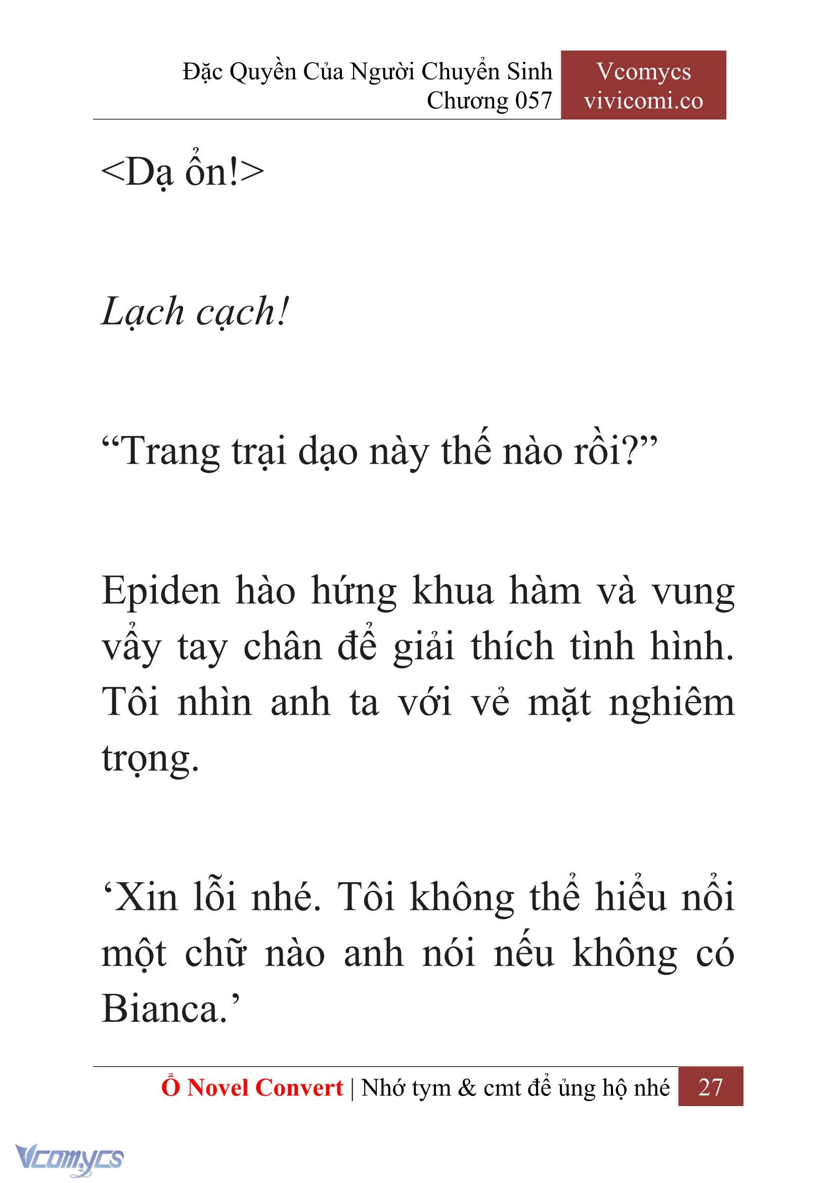 [Novel] Đặc Quyền Của Người Chuyển Sinh Chapter 57 - Trang 30