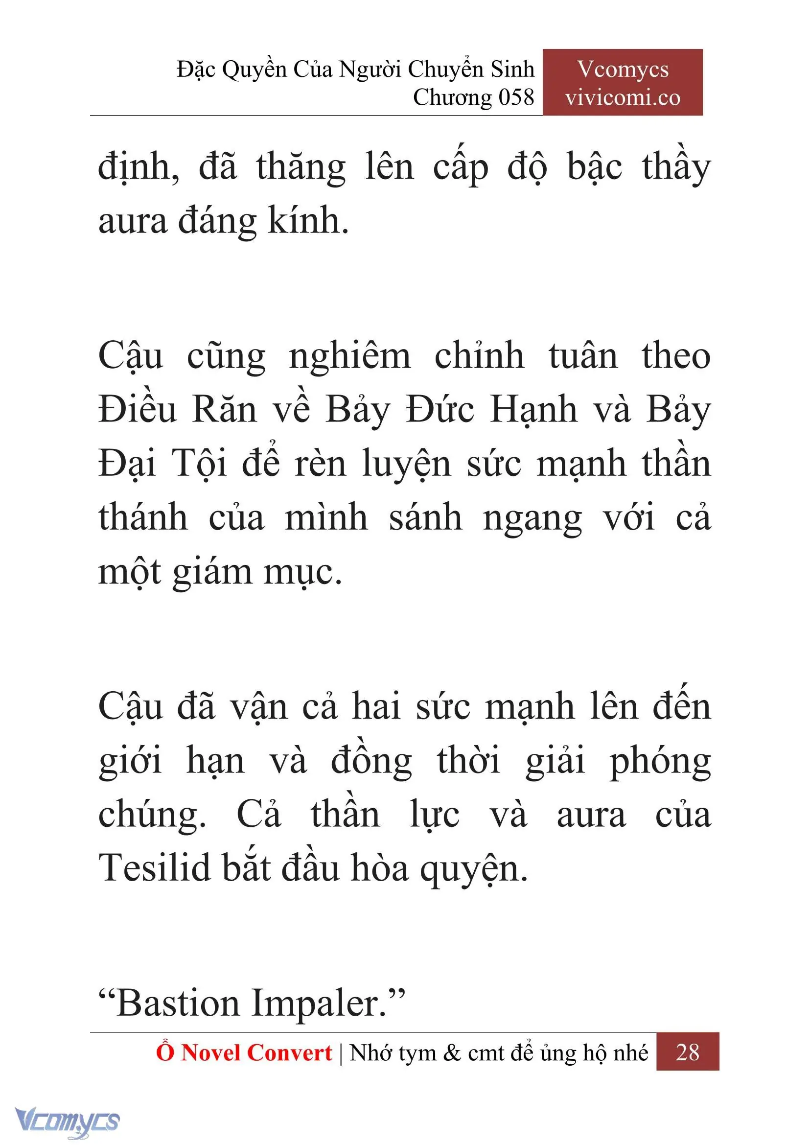 [Novel] Đặc Quyền Của Người Chuyển Sinh Chapter 58 - Trang 31