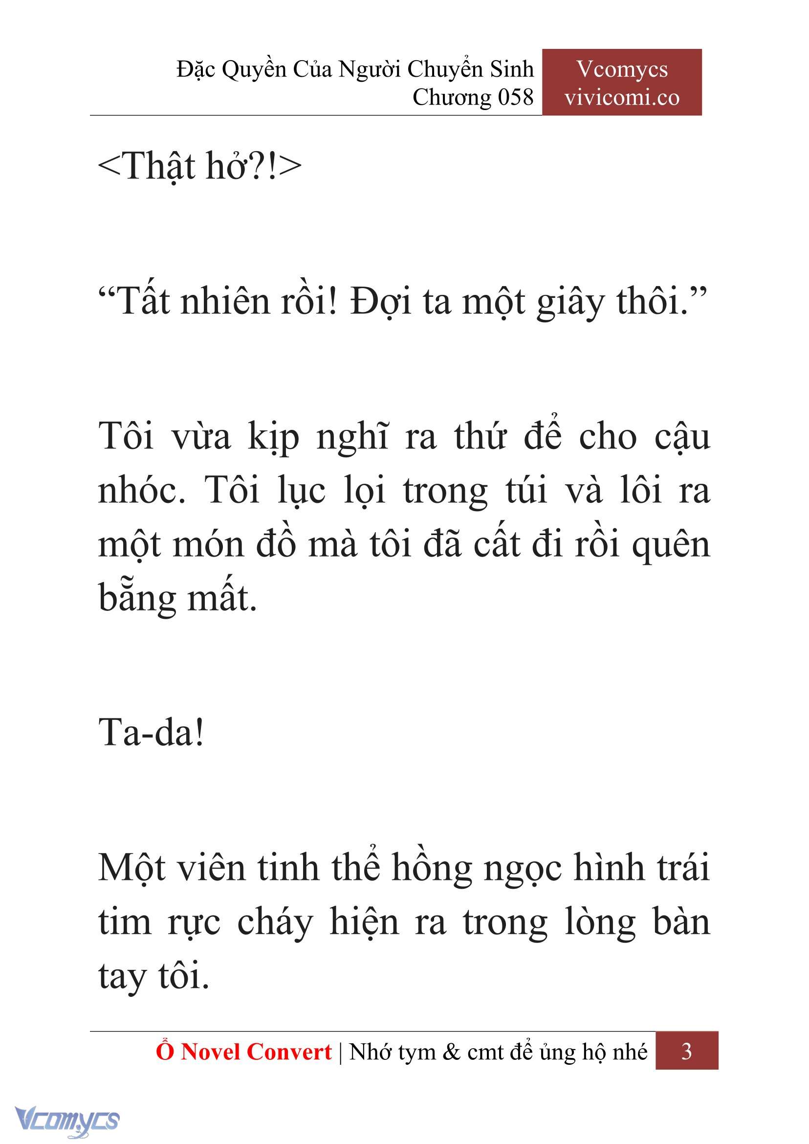 [Novel] Đặc Quyền Của Người Chuyển Sinh Chapter 58 - Trang 6